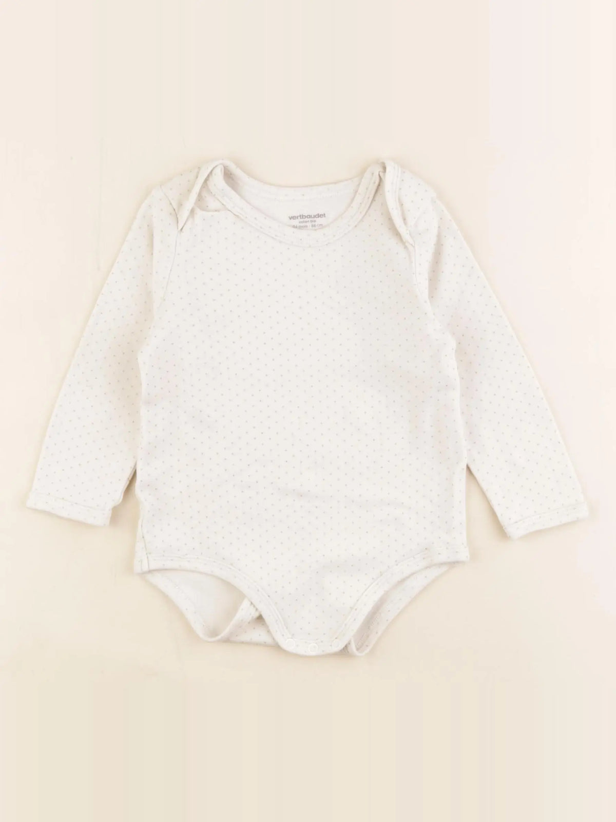 Vertbaudet - body blanc, or - 24 mois