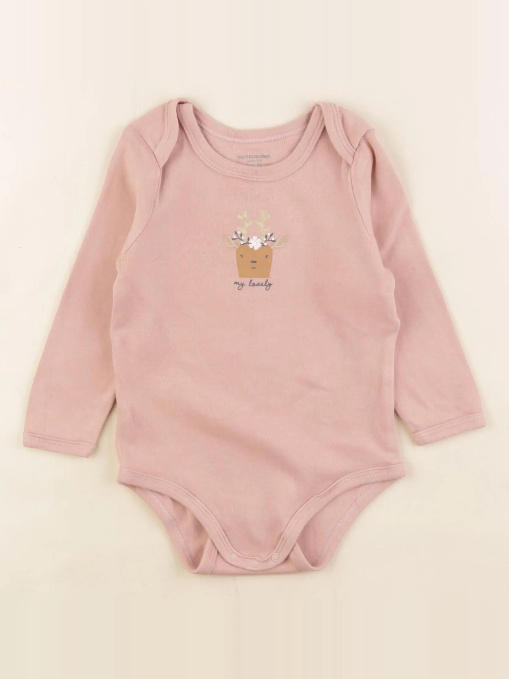 Vertbaudet - body rose - 24 mois