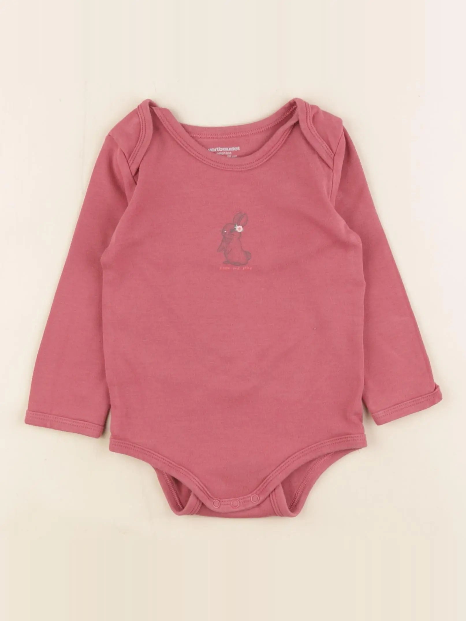 Vertbaudet - body rose - 24 mois