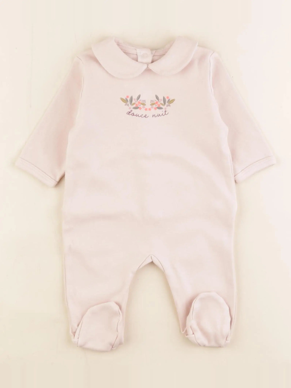 Vertbaudet - pyjama coton rose - 3 mois