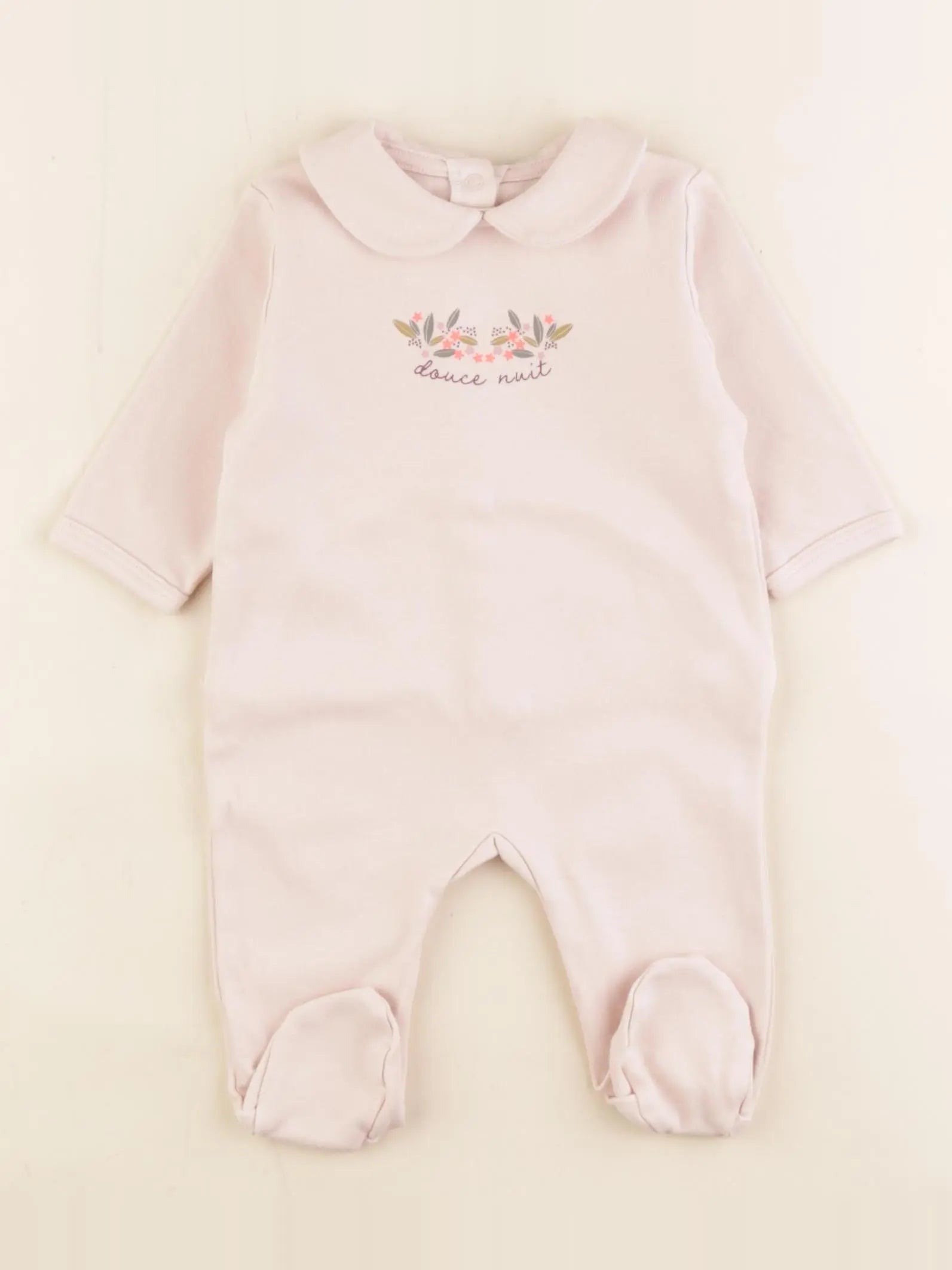 Vertbaudet - pyjama coton rose - 3 mois
