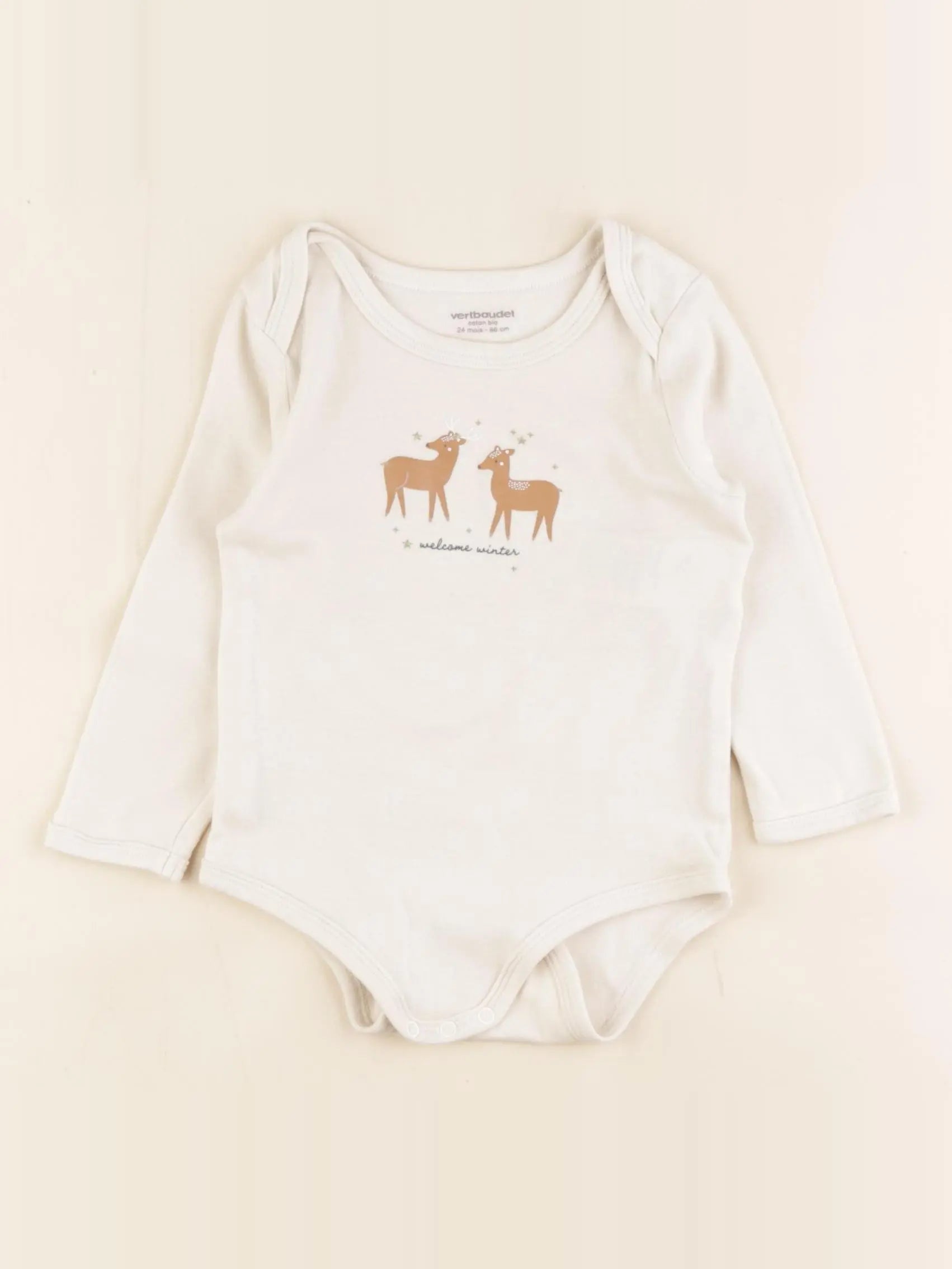 Vertbaudet - body blanc - 24 mois