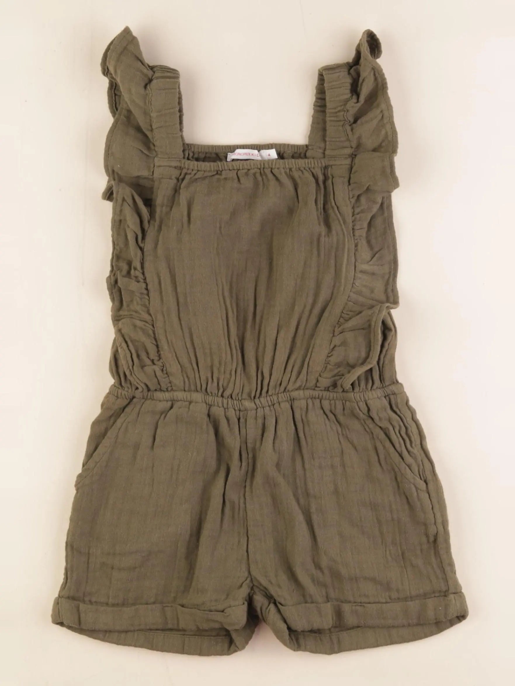 Monoprix - combinaison vert - 4 ans