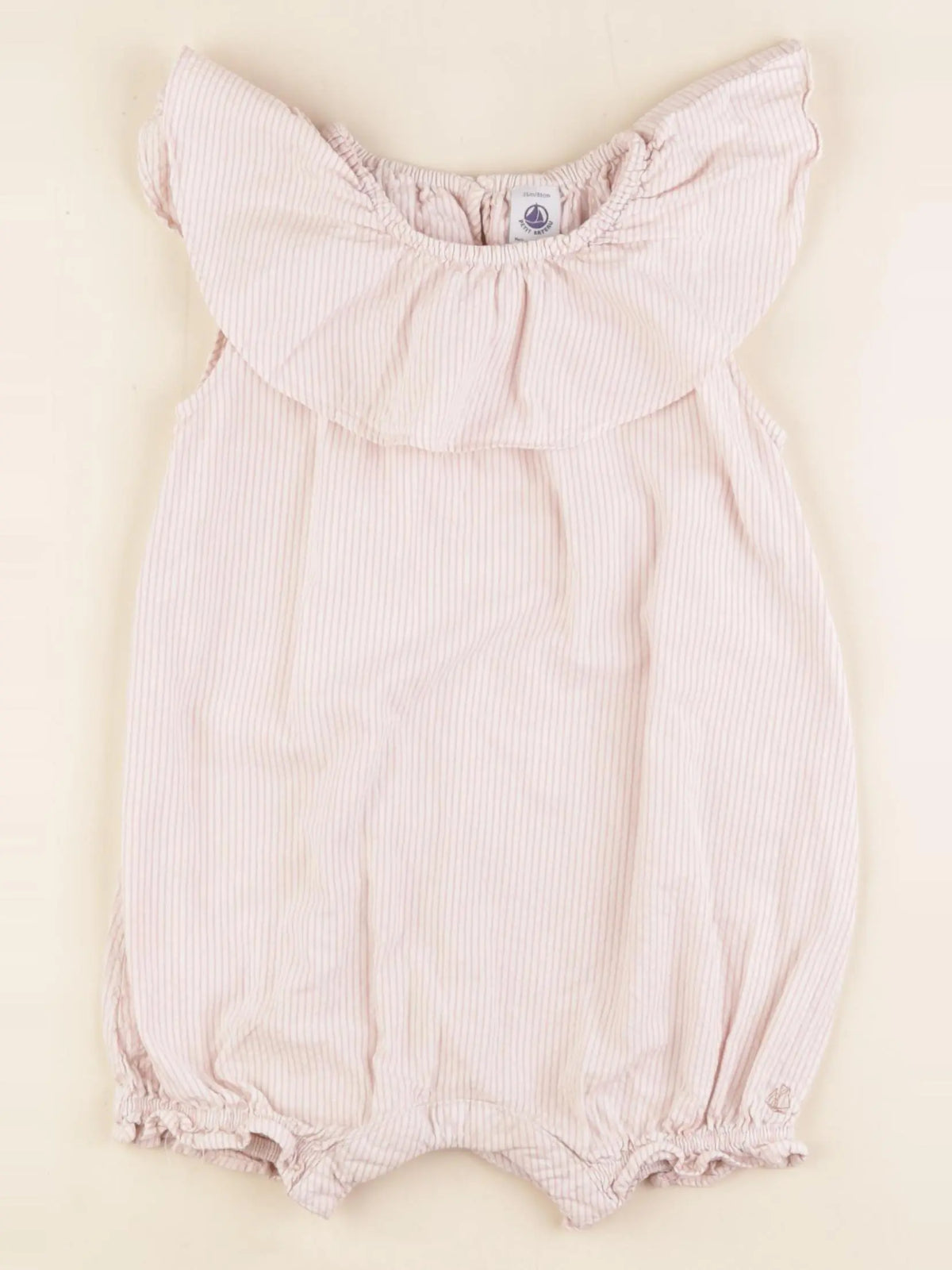 Petit Bateau - combinaison blanc, rose - 24 mois