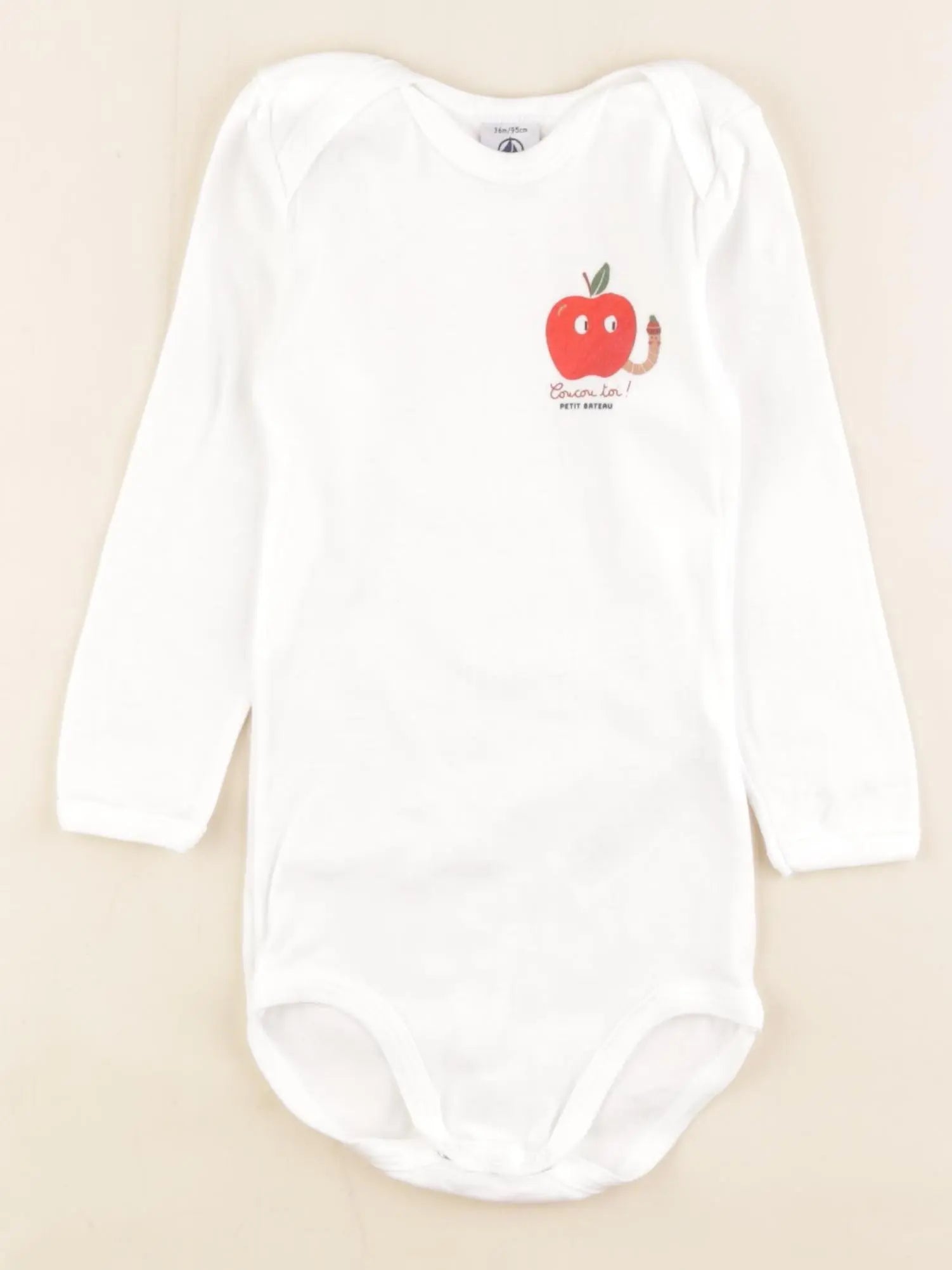 Petit Bateau - body blanc - 36 mois