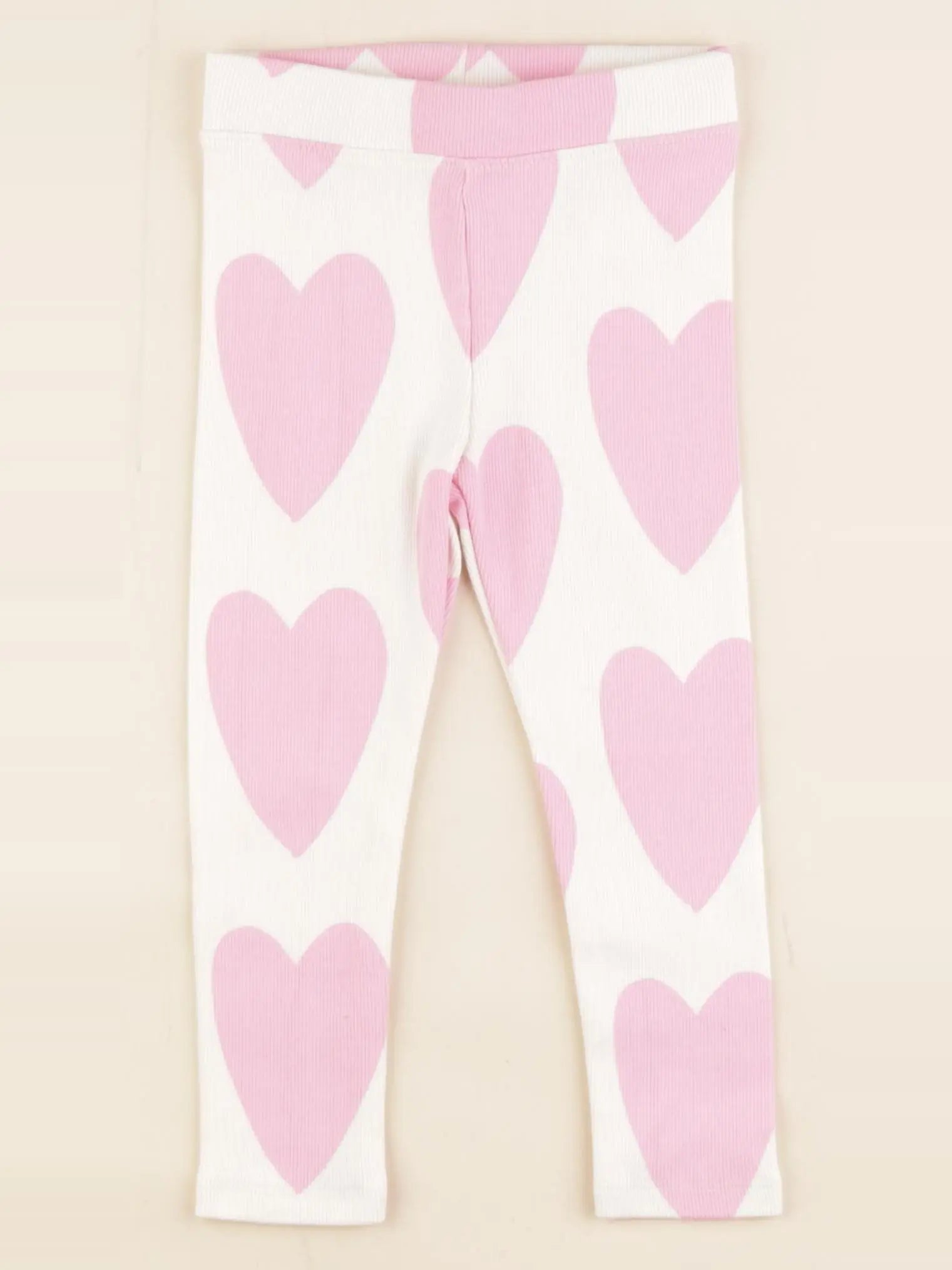 Zara - legging blanc, rose - 3 ans