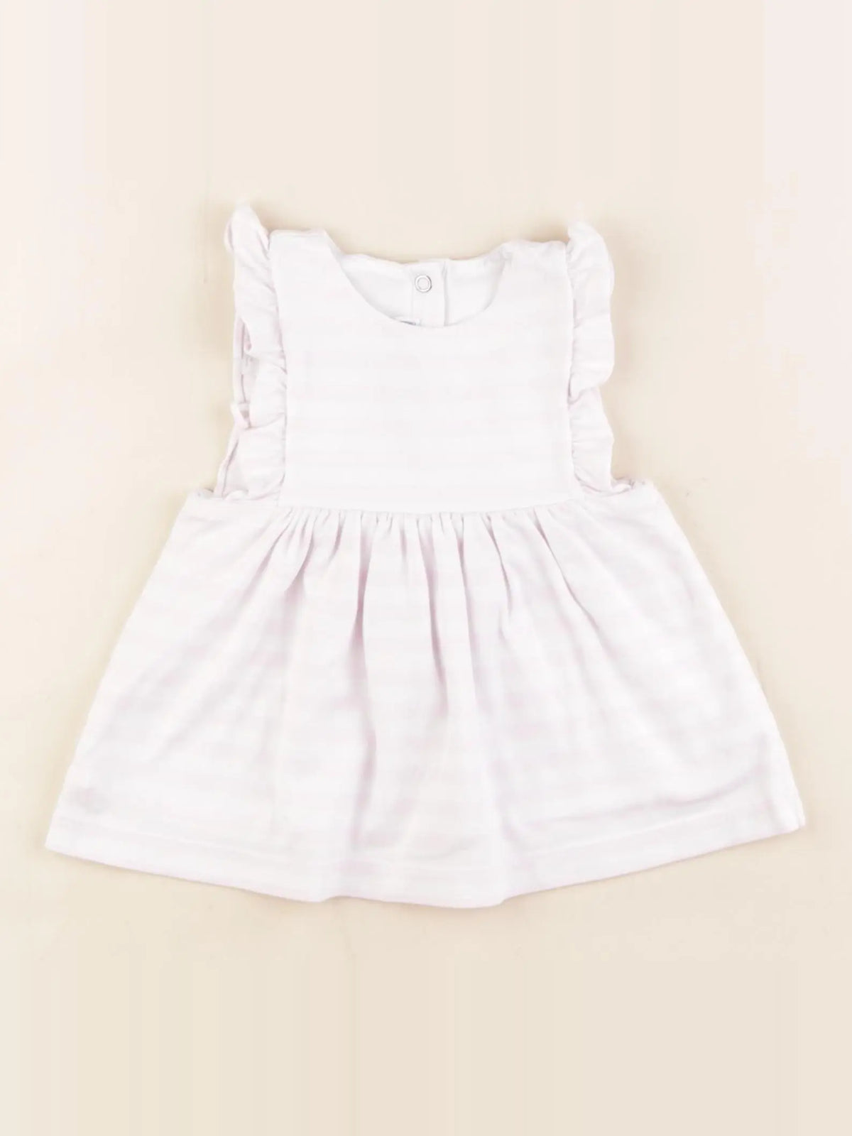 Jacadi - robe blanc, rose - 6 mois