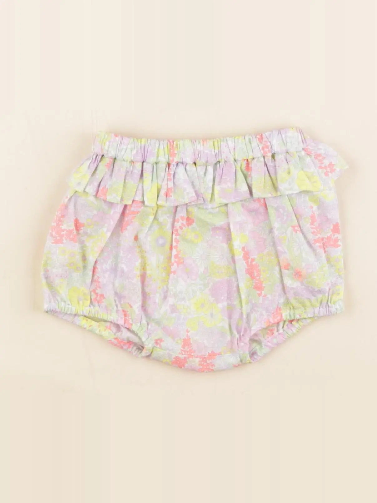 Jacadi - bloomer liberty jaune, rose - 3 mois