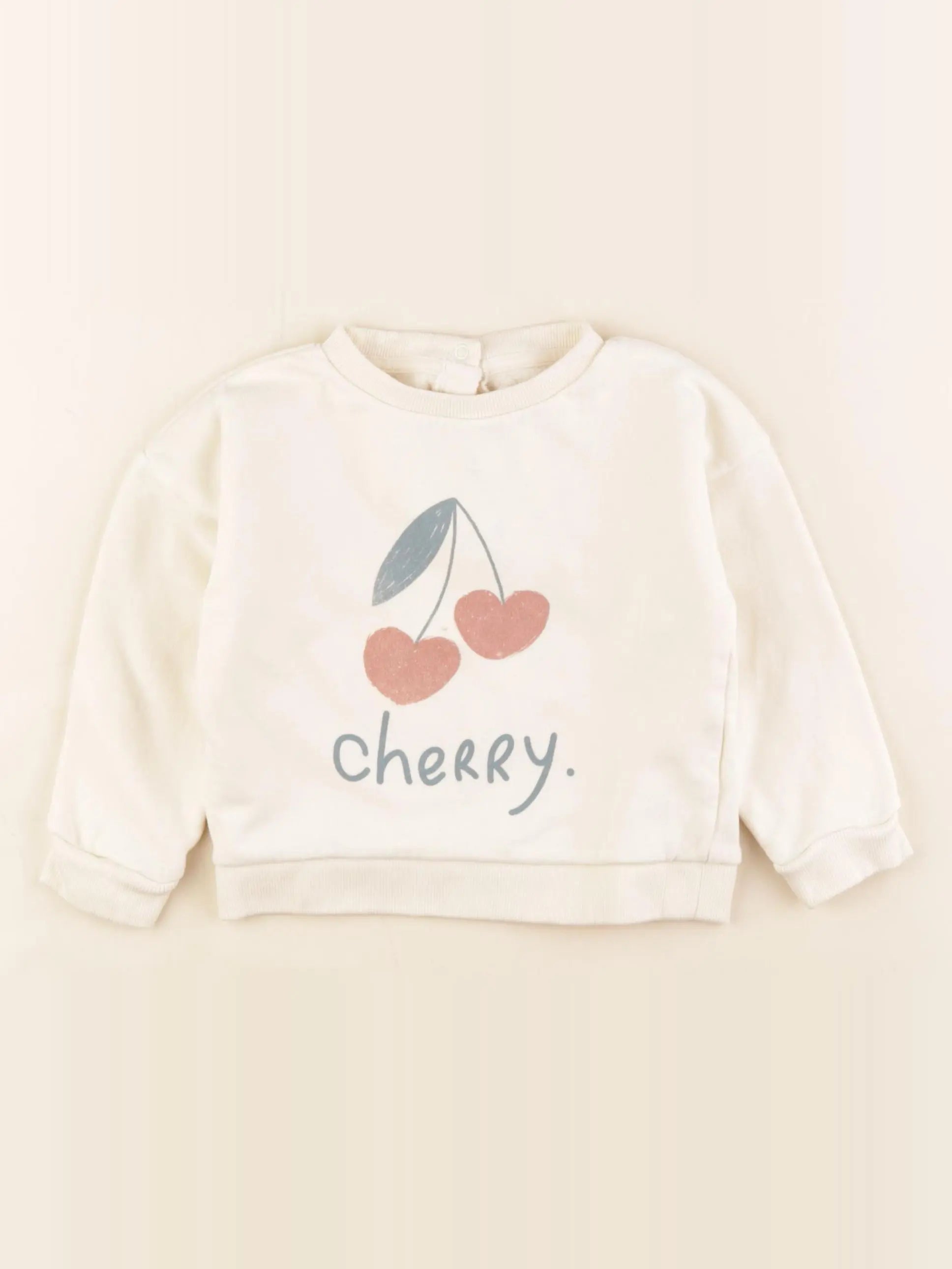 Vertbaudet - sweat blanc - 24 mois