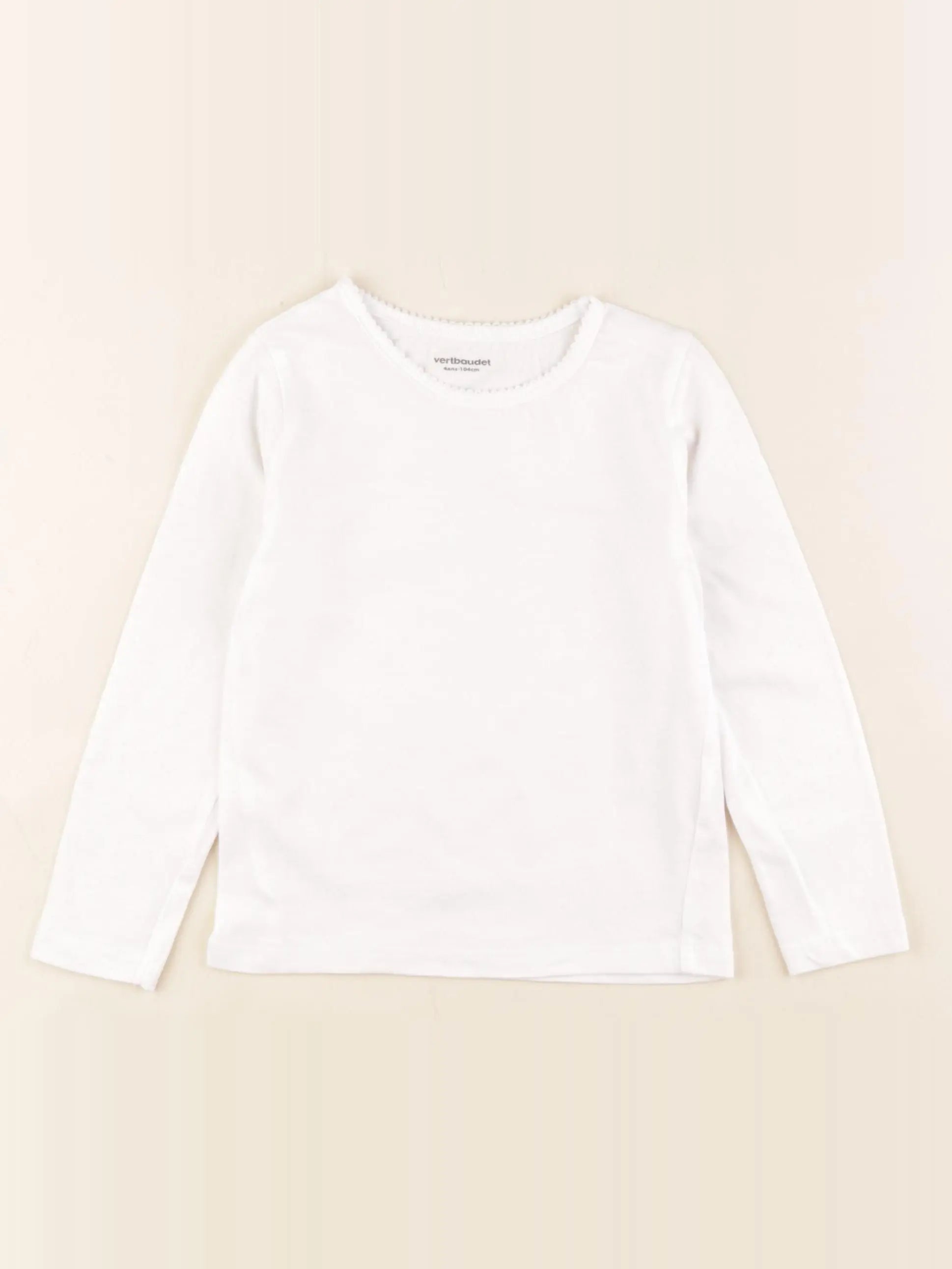 Vertbaudet - maillot de corps blanc - 4 ans