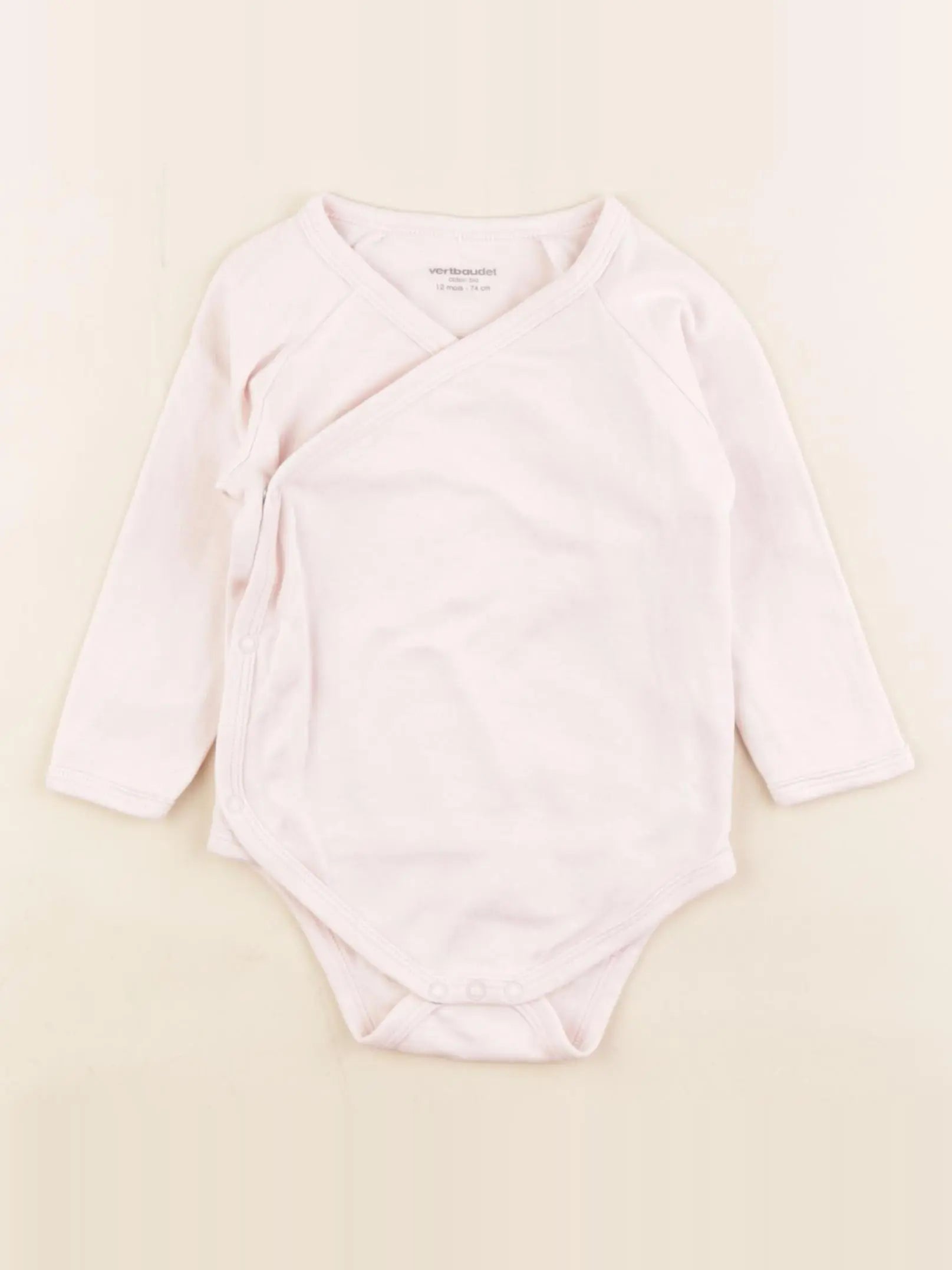 Vertbaudet - body rose - 12 mois