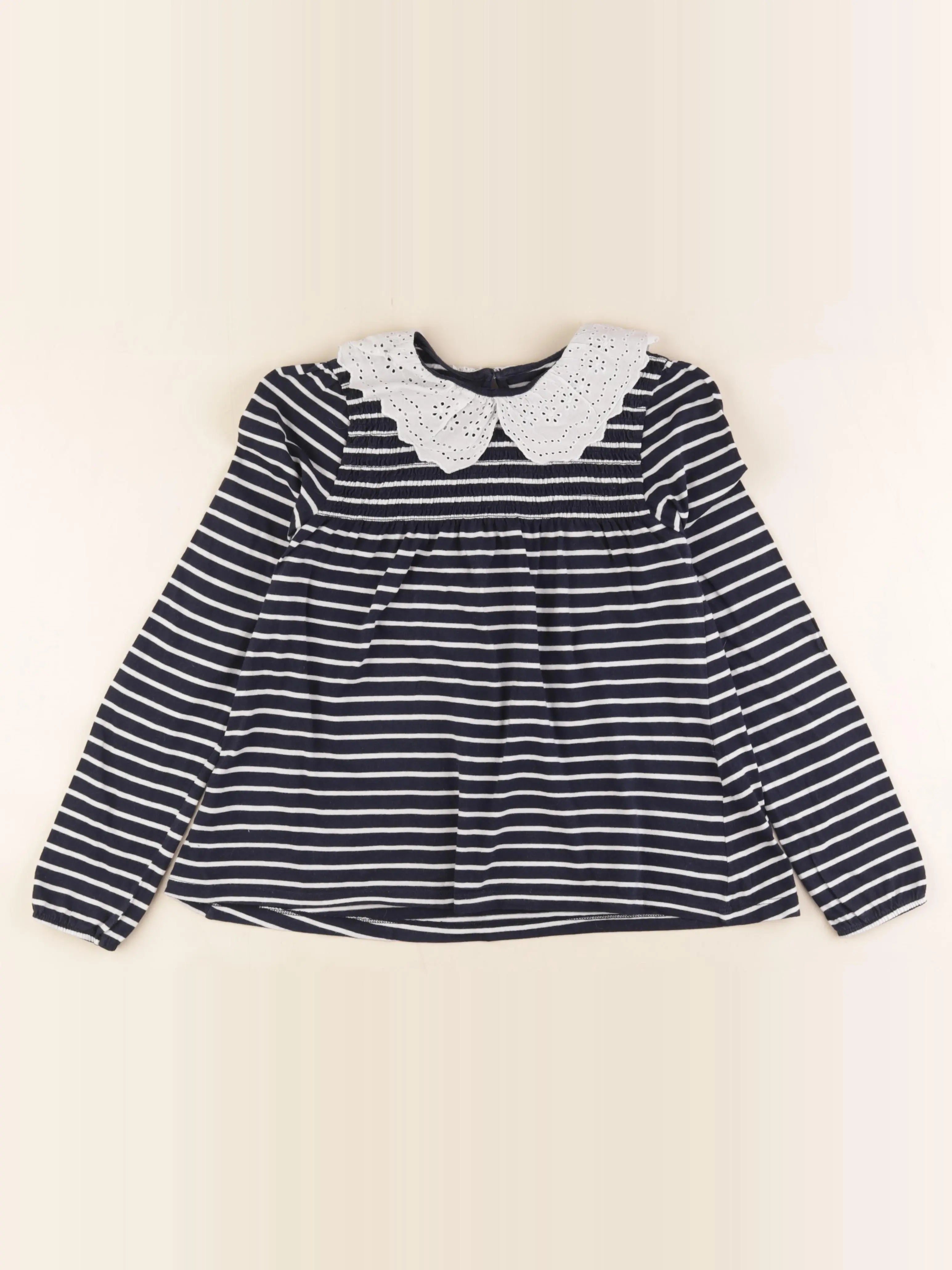 Vertbaudet - tee-shirt bleu, blanc - 12 ans