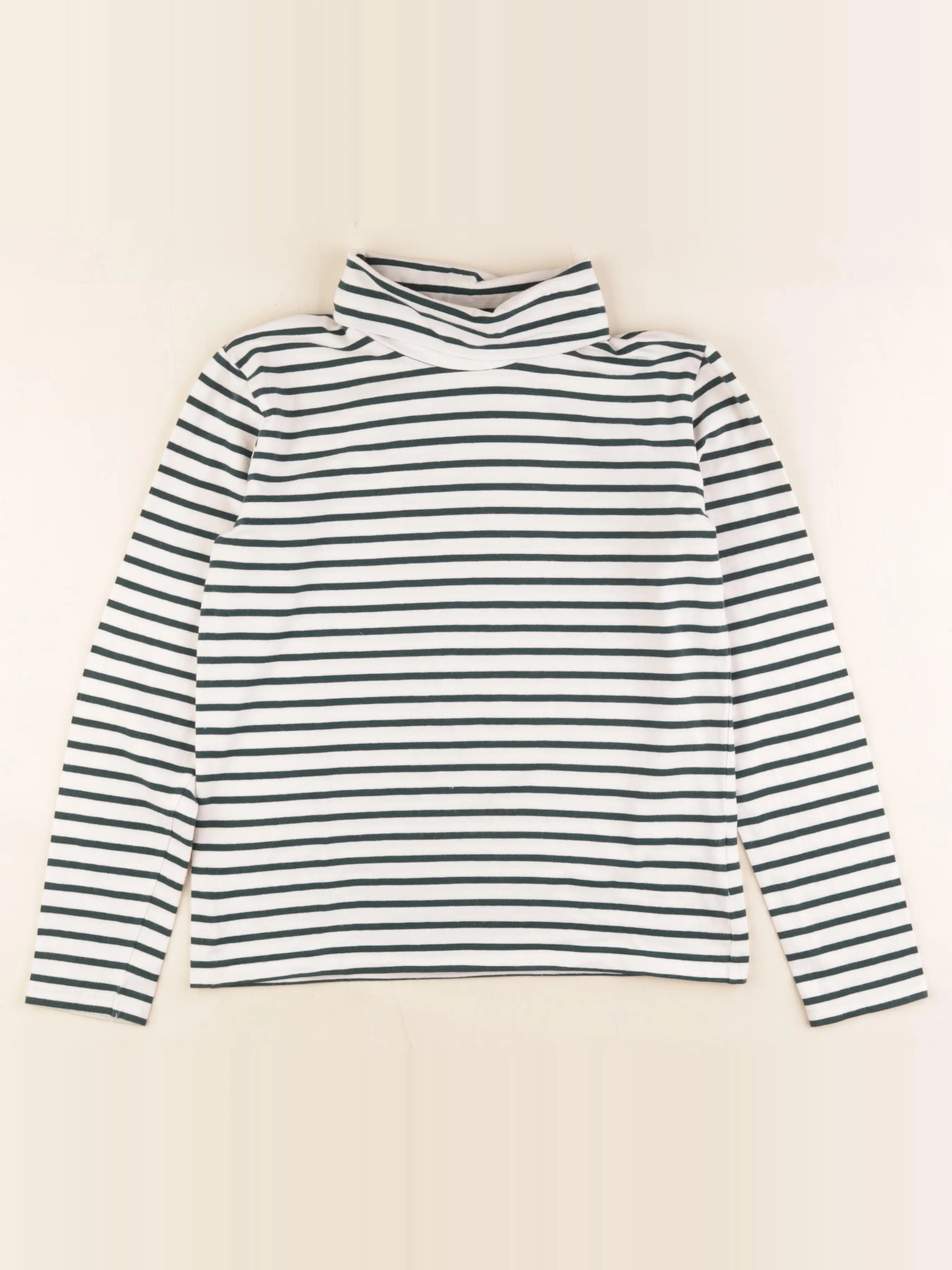 Vertbaudet - sous-pull blanc, vert - 12 ans