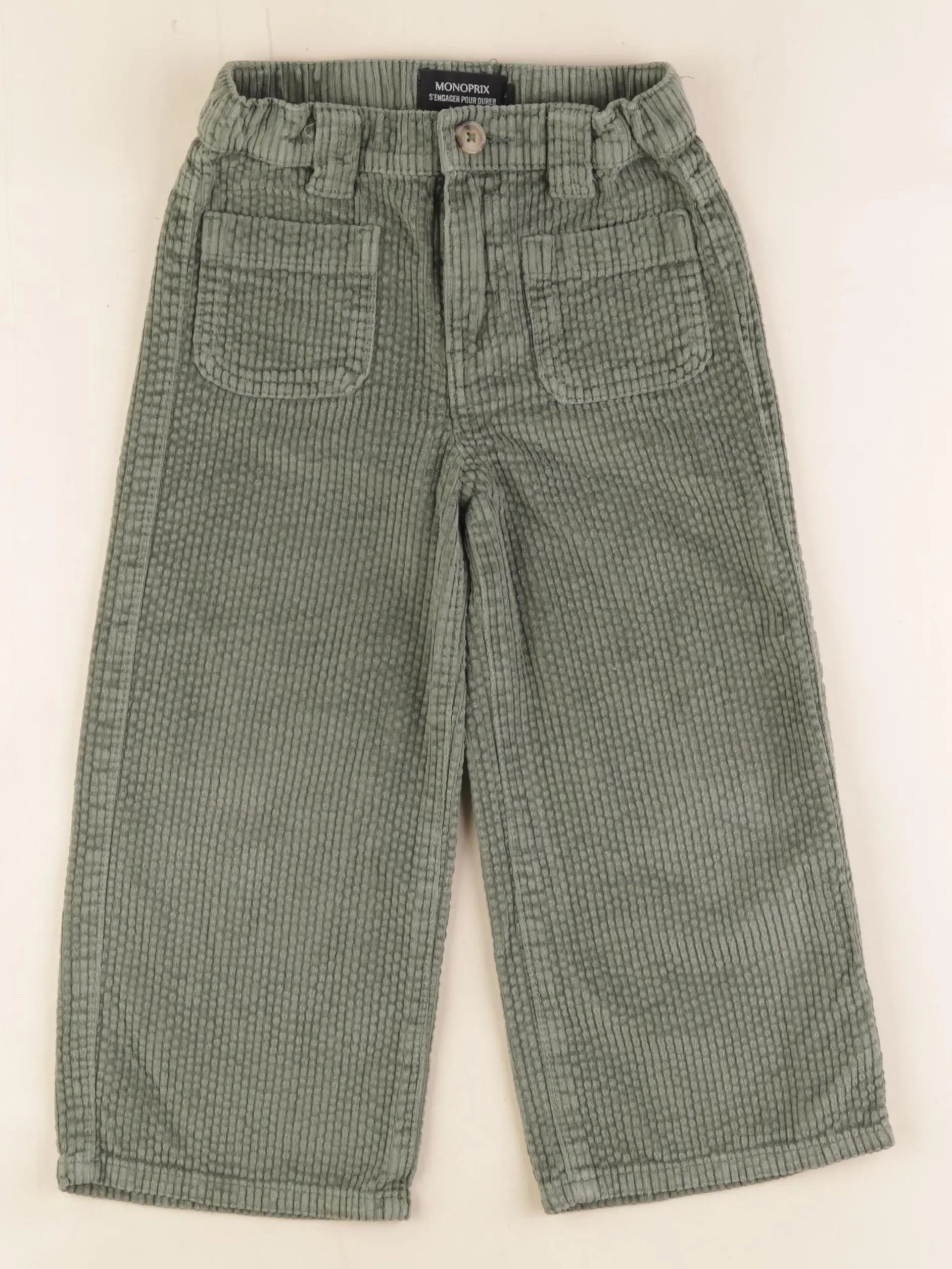 Monoprix - pantalon vert - 4 ans