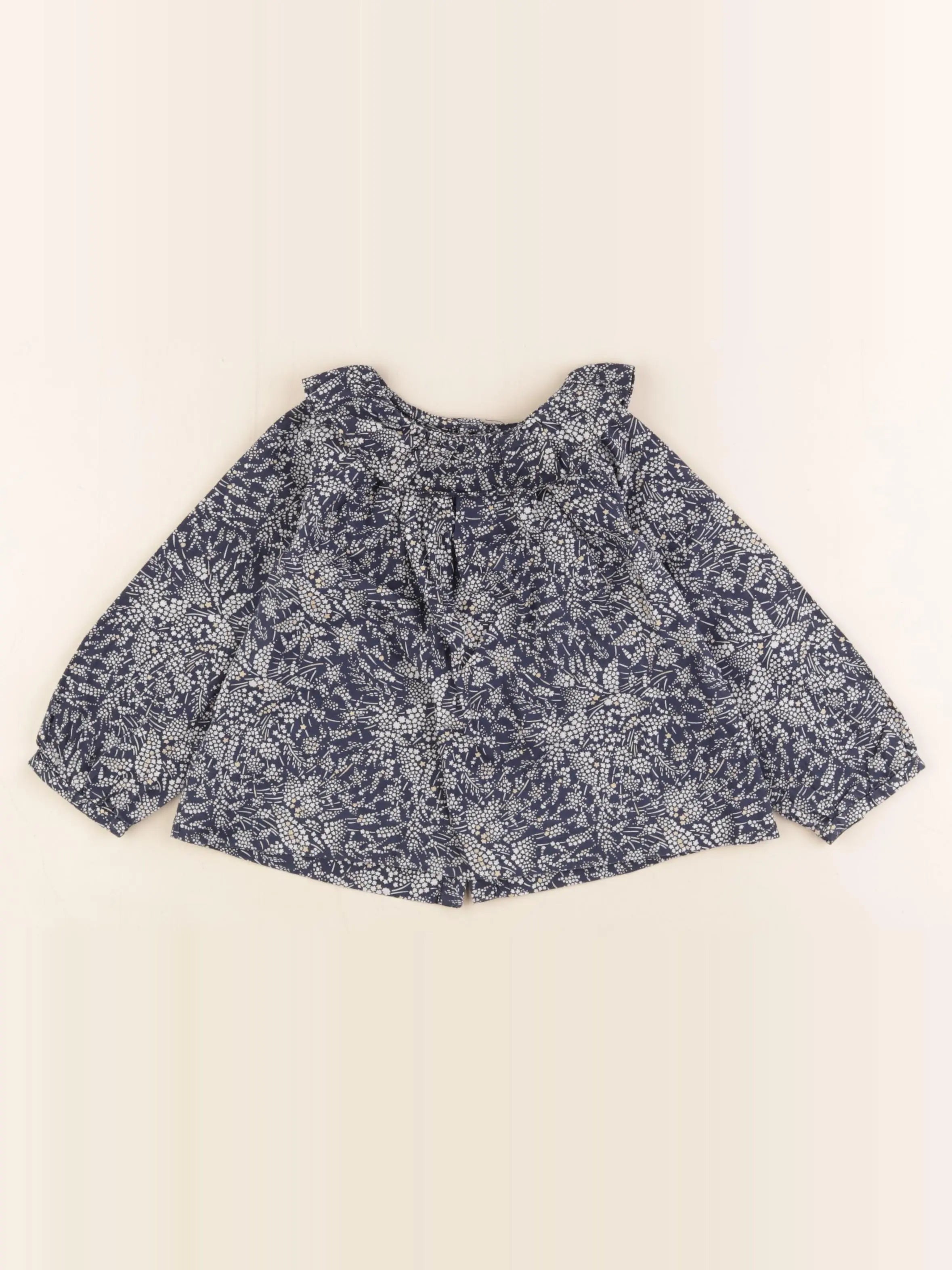 Jacadi - blouse liberty bleu - 24 mois