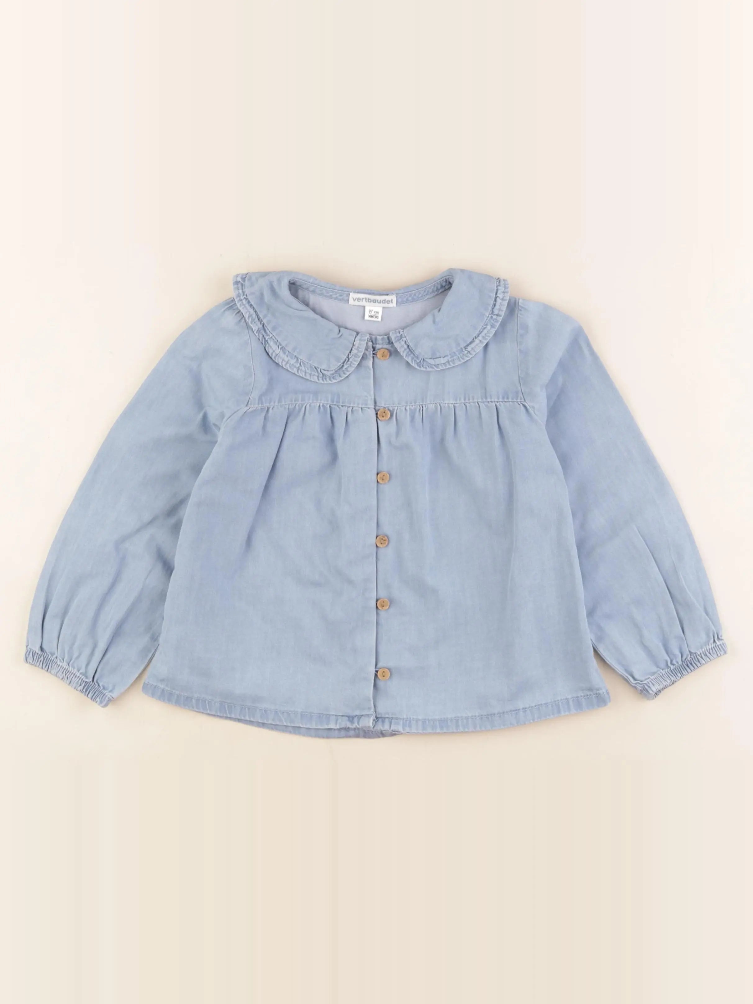 Vertbaudet - blouse bleu - 3 ans
