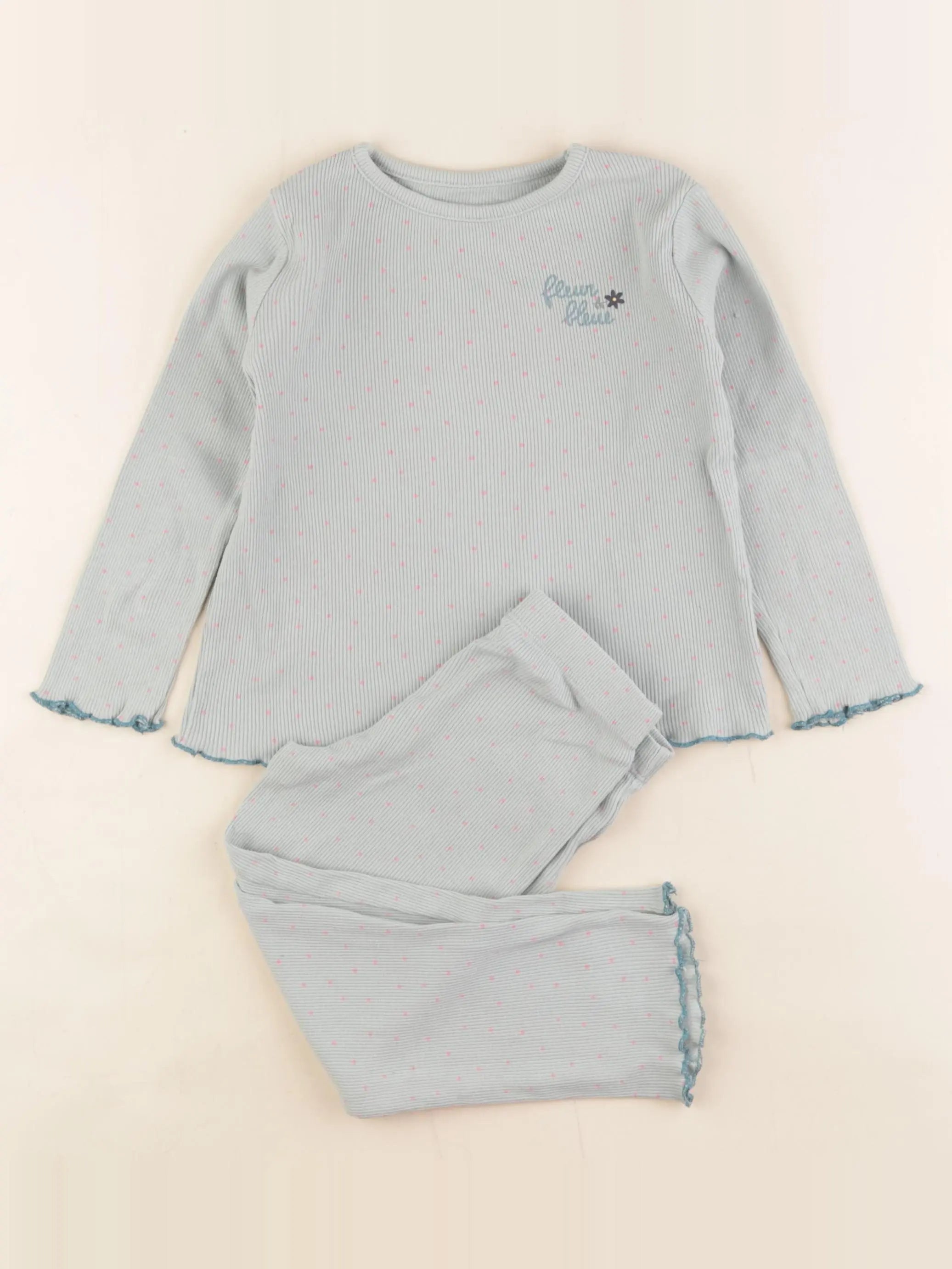Vertbaudet - pyjama coton bleu - 4 ans