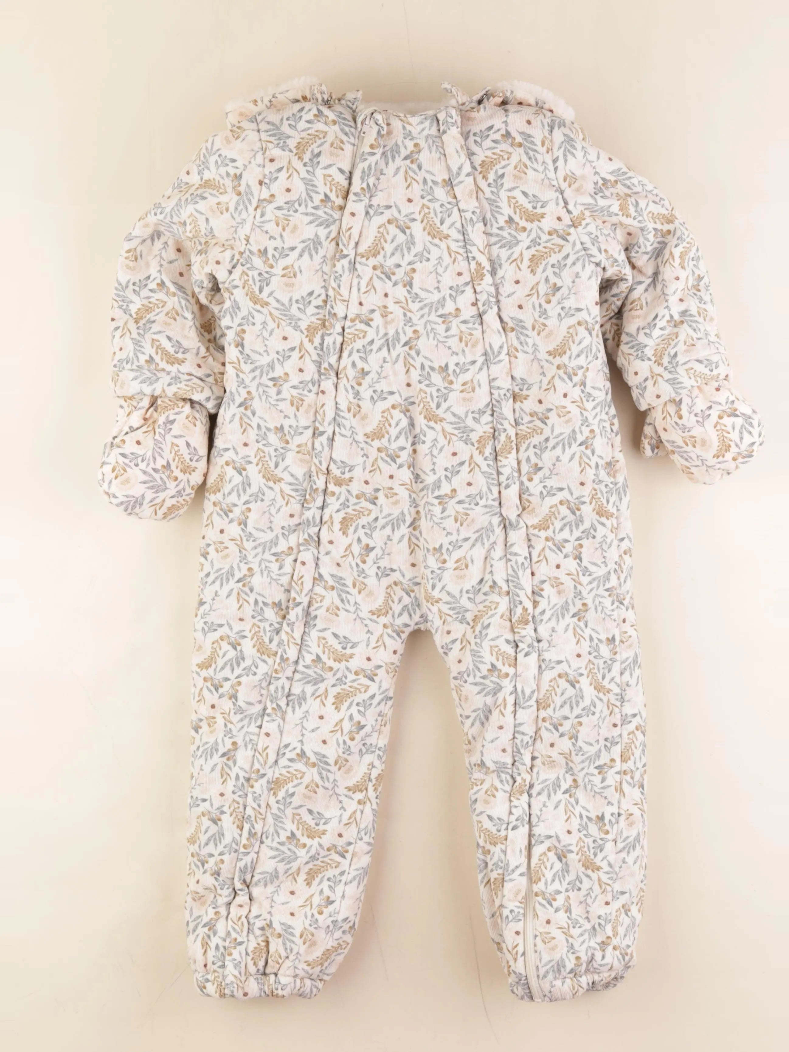 Vertbaudet - combi-pilote beige, rose - 3 ans