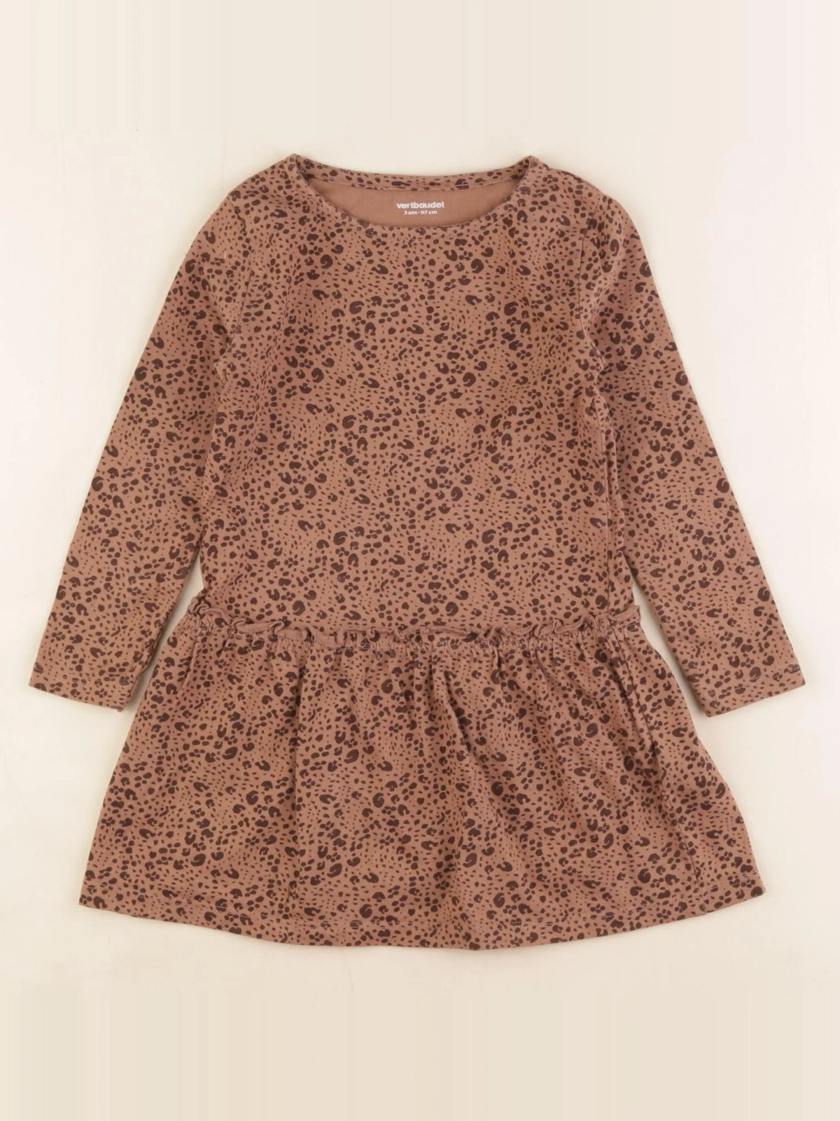 Vertbaudet - robe marron - 3 ans