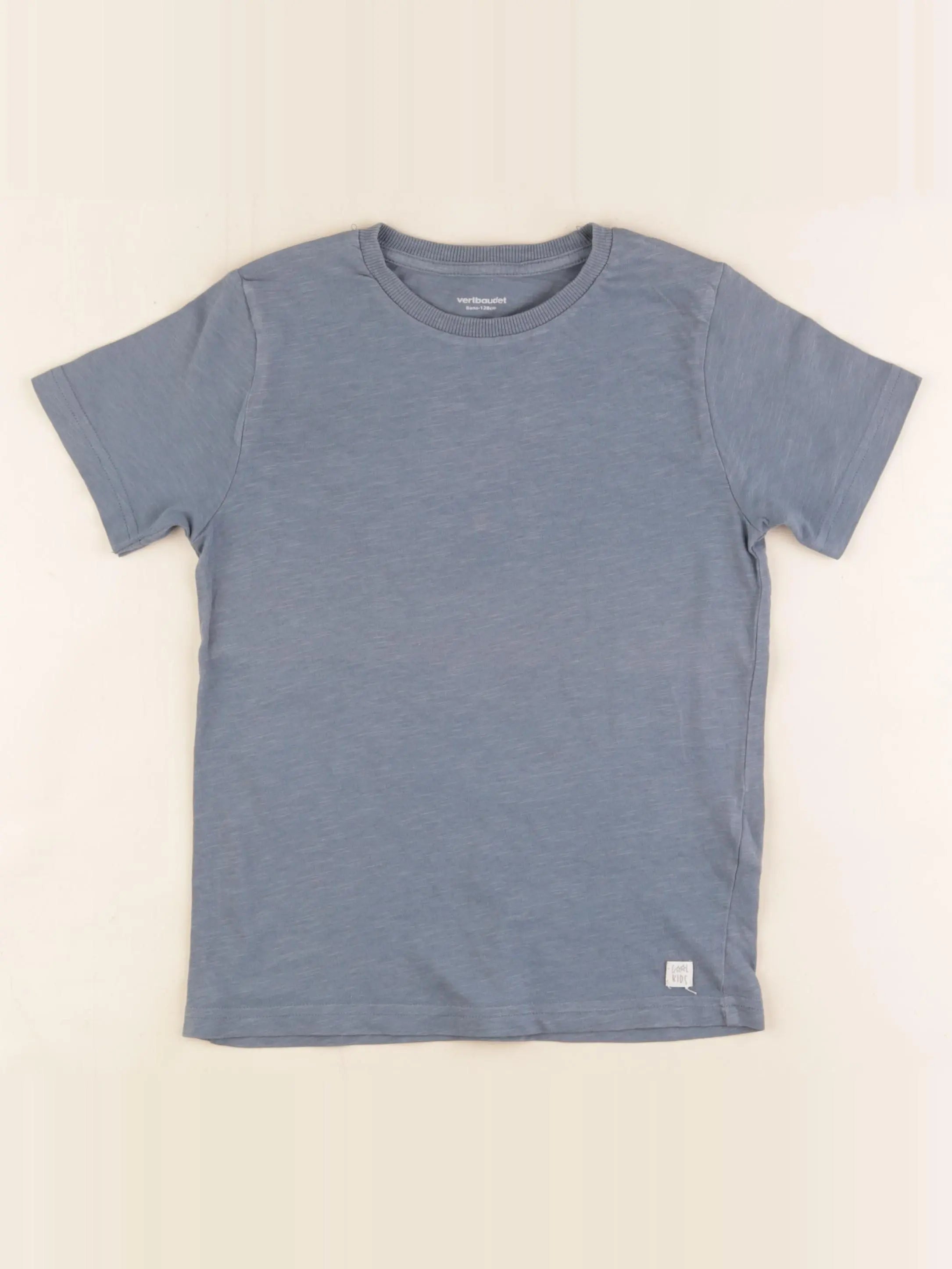 Vertbaudet - tee-shirt bleu - 8 ans
