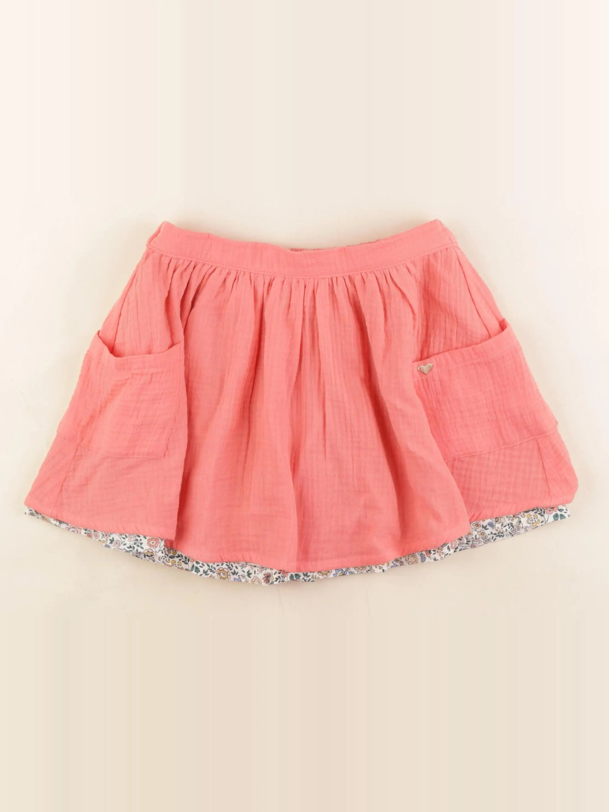 Vertbaudet - jupe rose, or - 9 ans