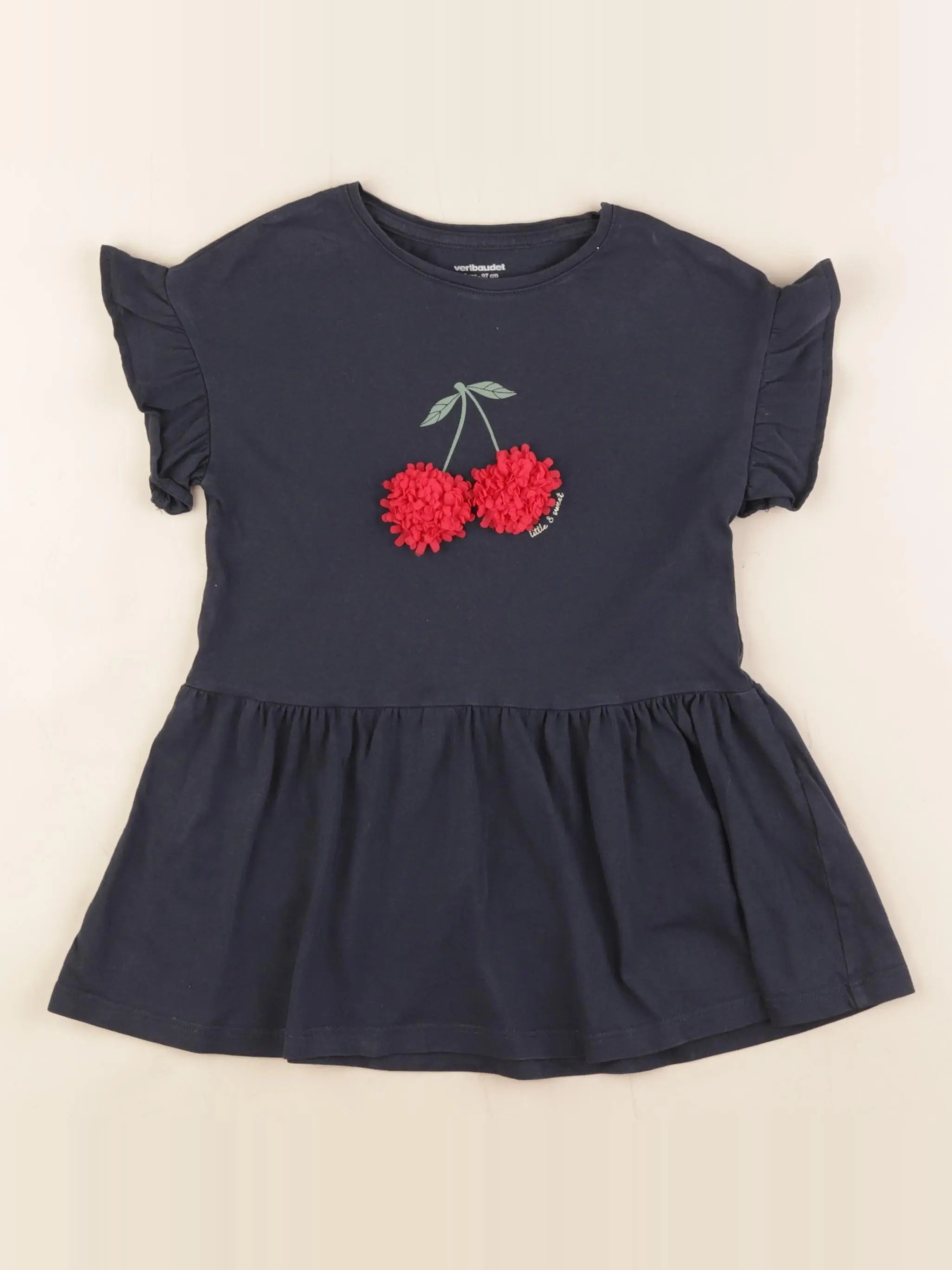 Vertbaudet - robe bleu, or - 3 ans