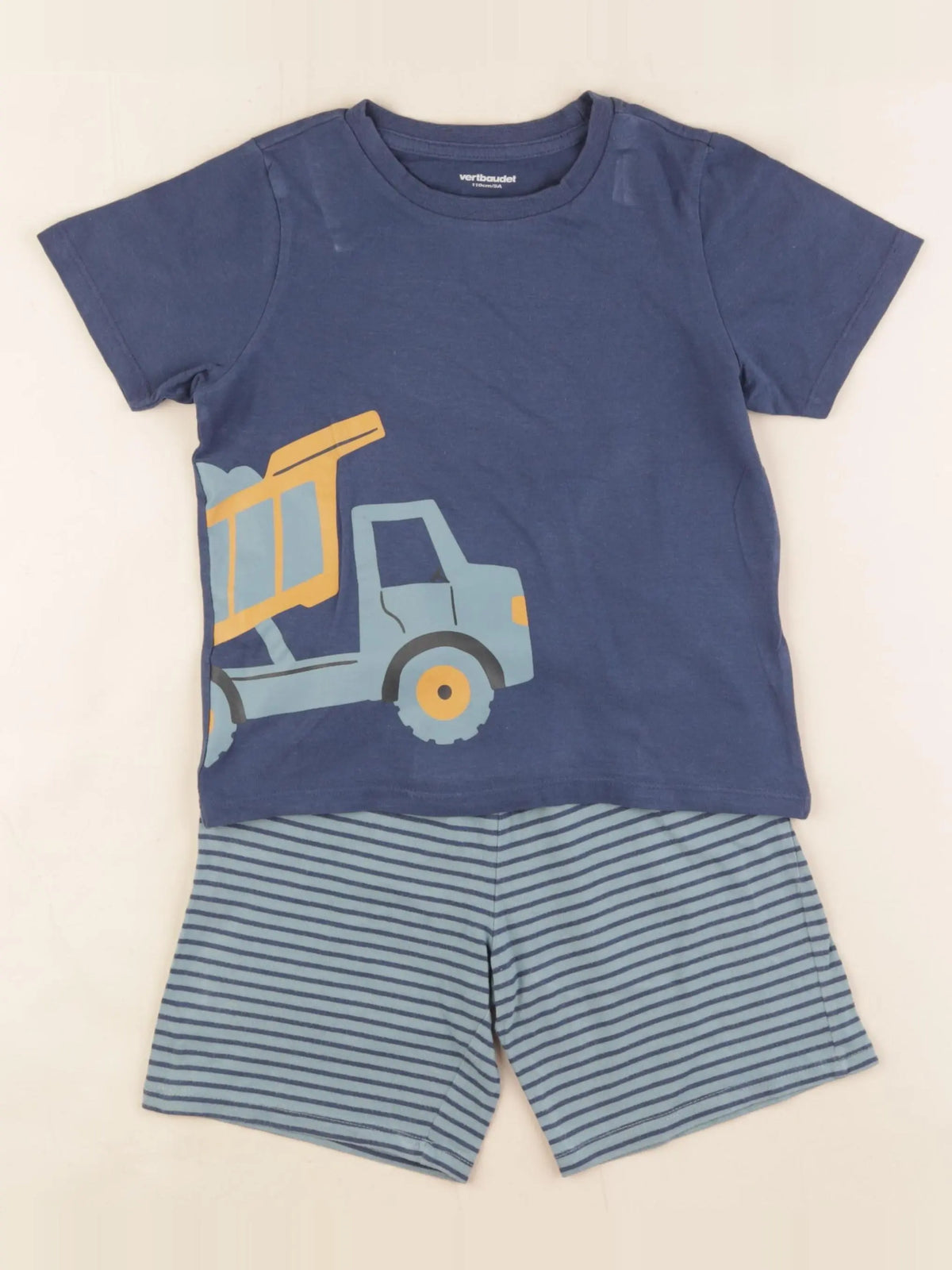 Vertbaudet - pyjama coton bleu - 5 ans