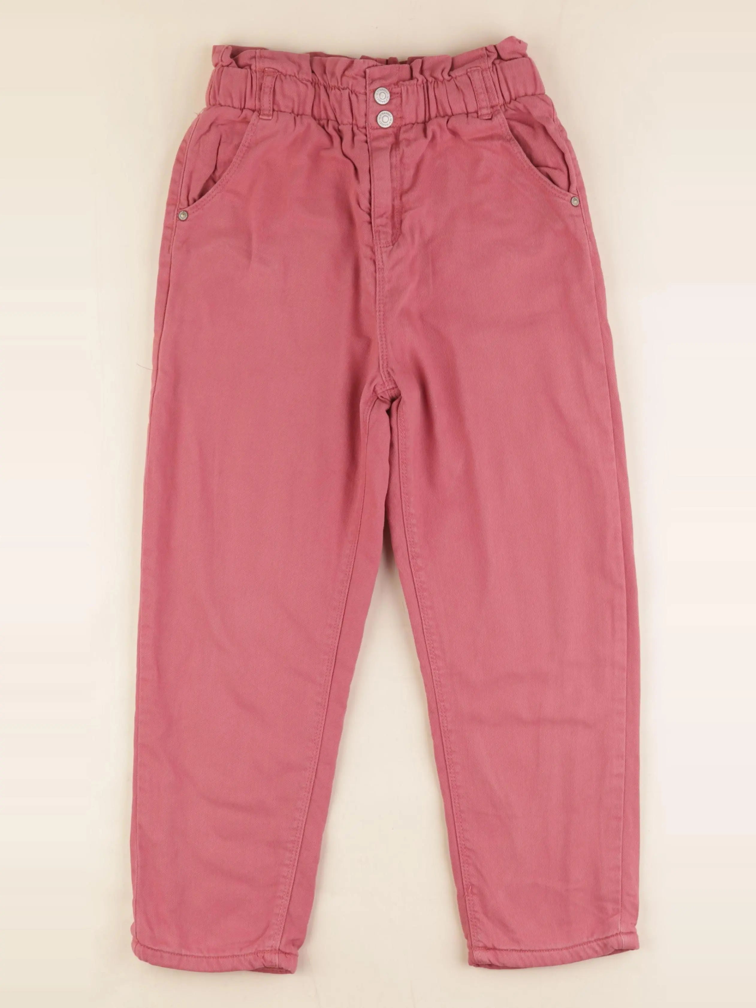 Vertbaudet - jean doublé rose - 9 ans