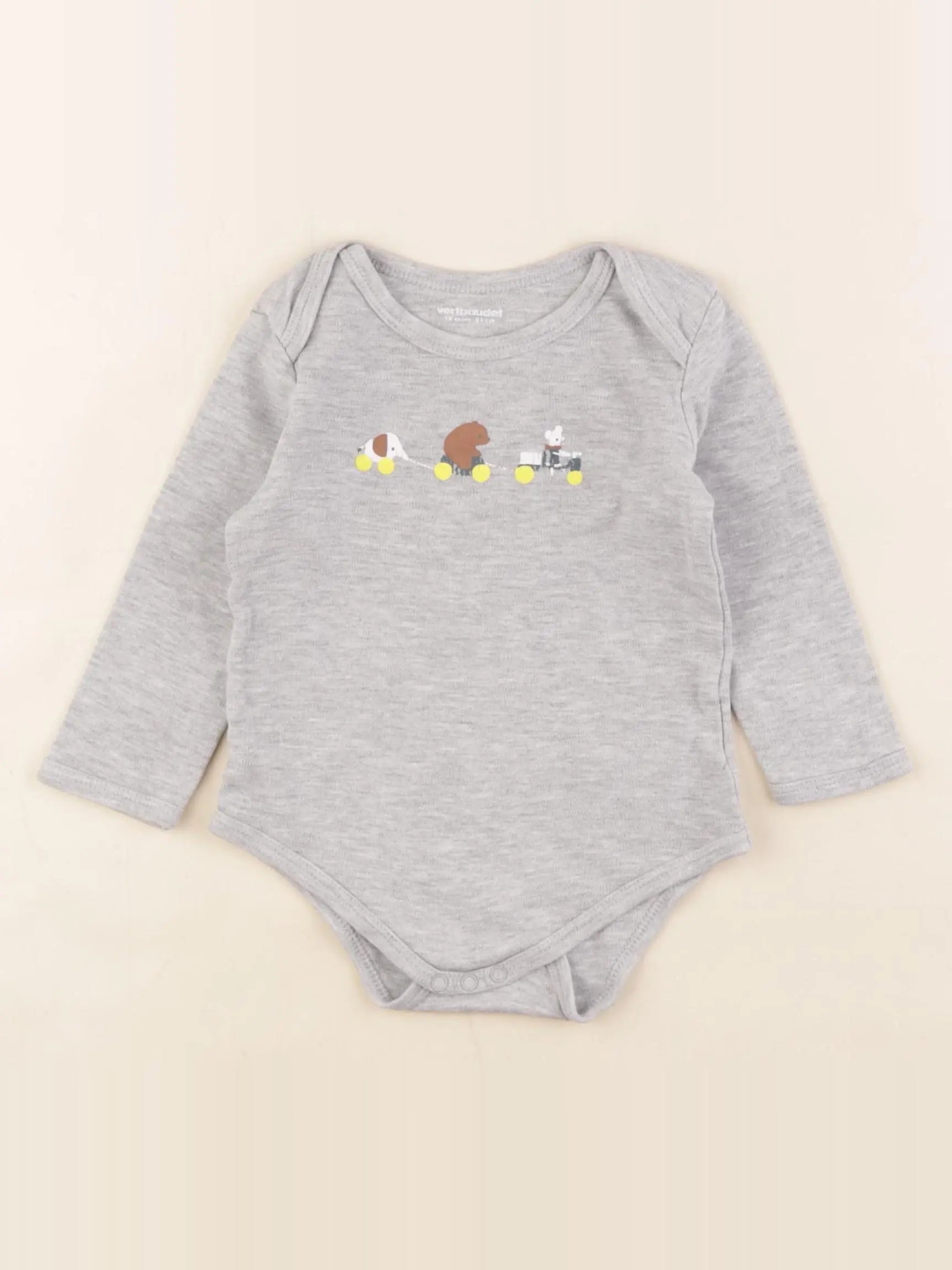 Vertbaudet - body gris - 18 mois