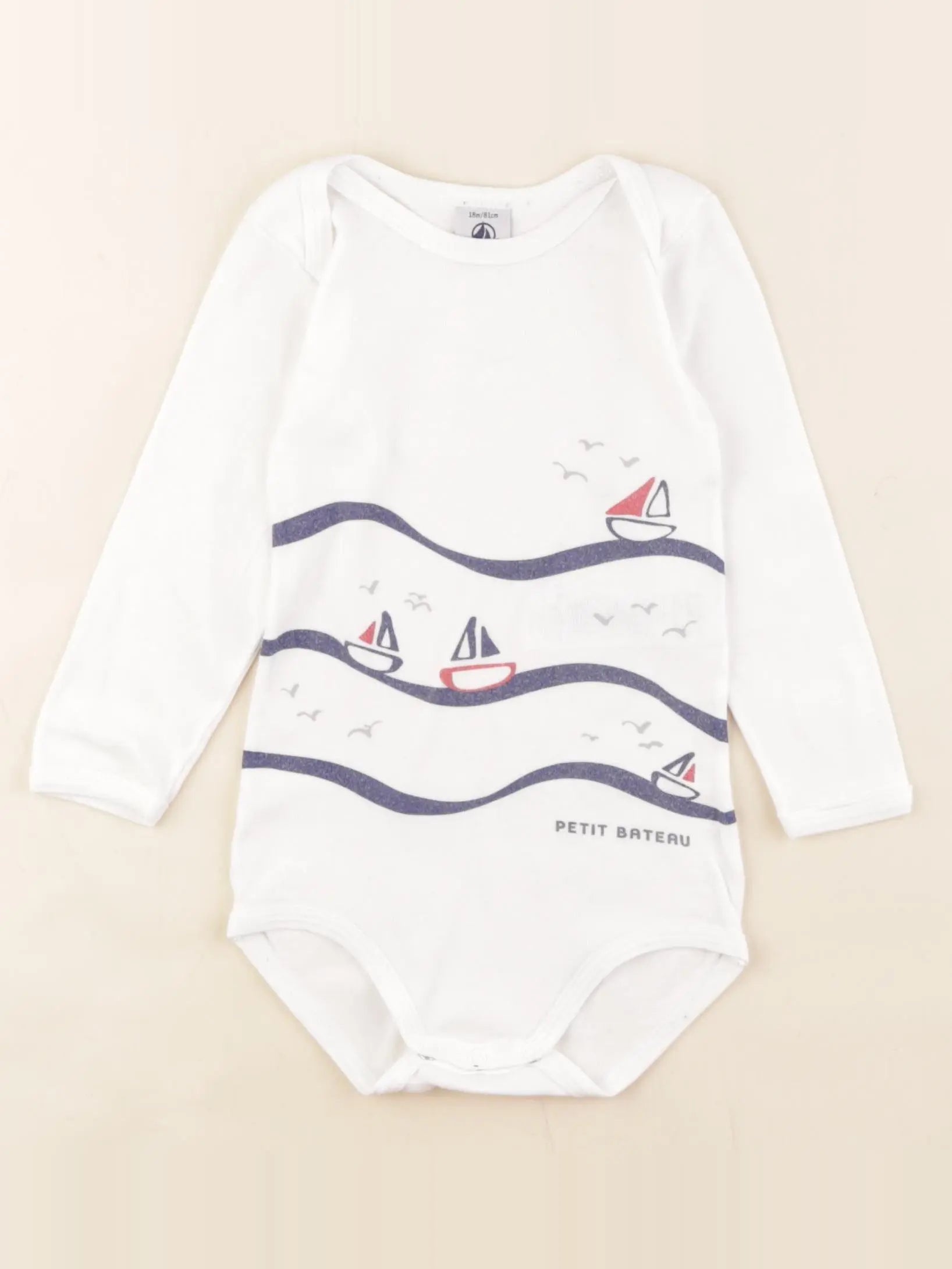 Petit Bateau - body blanc - 18 mois