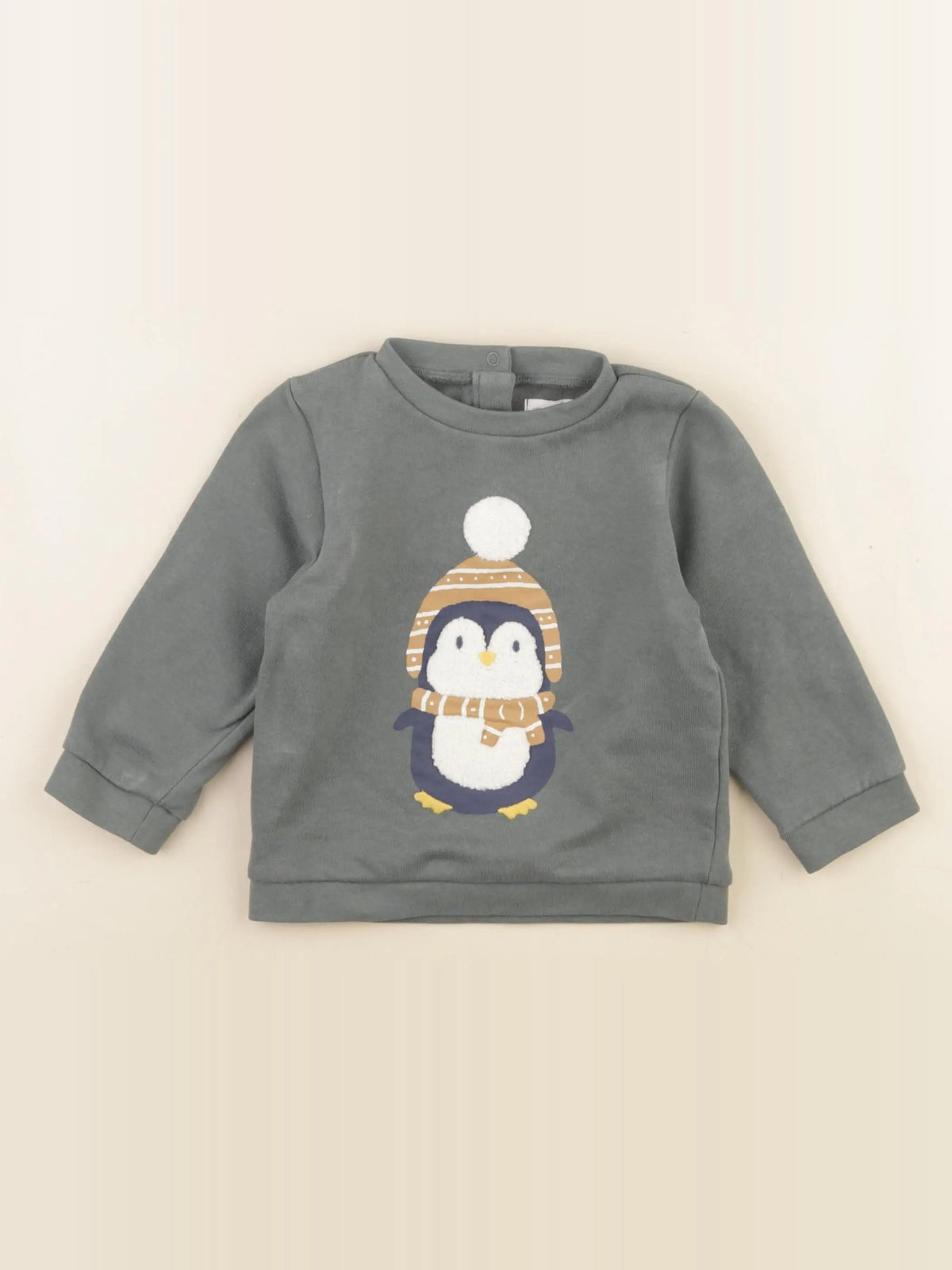 Vertbaudet - sweat vert - 12 mois