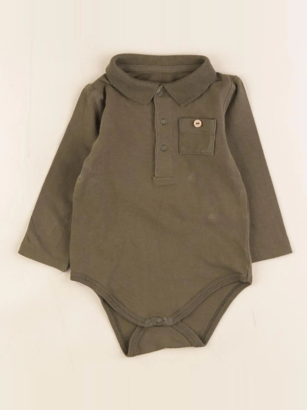 Vertbaudet - body à col vert - 6 mois