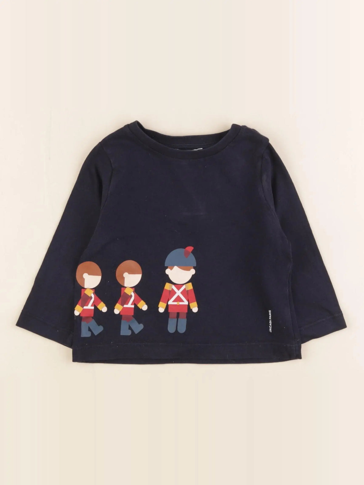 Jacadi - tee-shirt imprimé au dos bleu - 12 mois