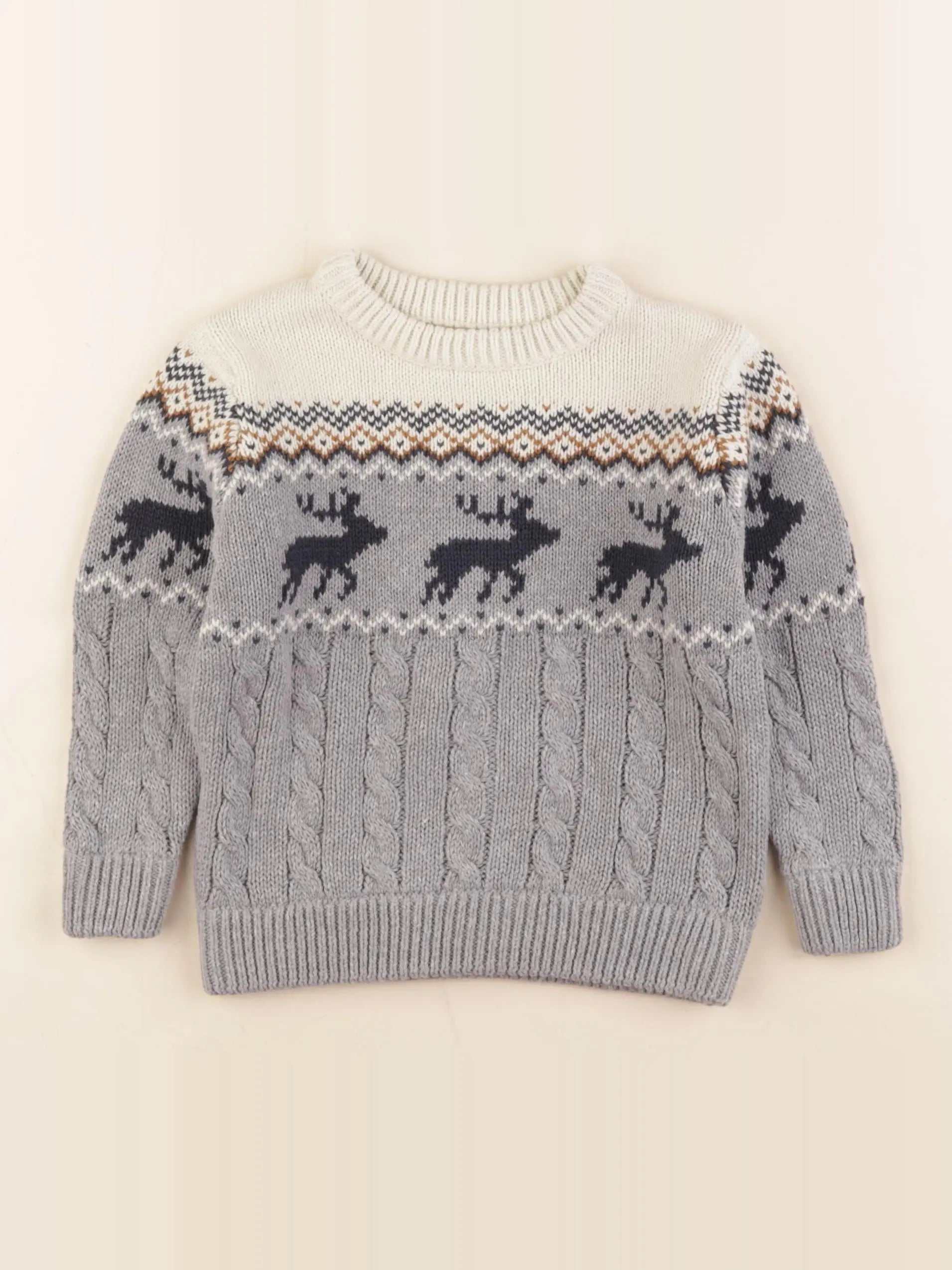 Vertbaudet - pull gris - 3 ans