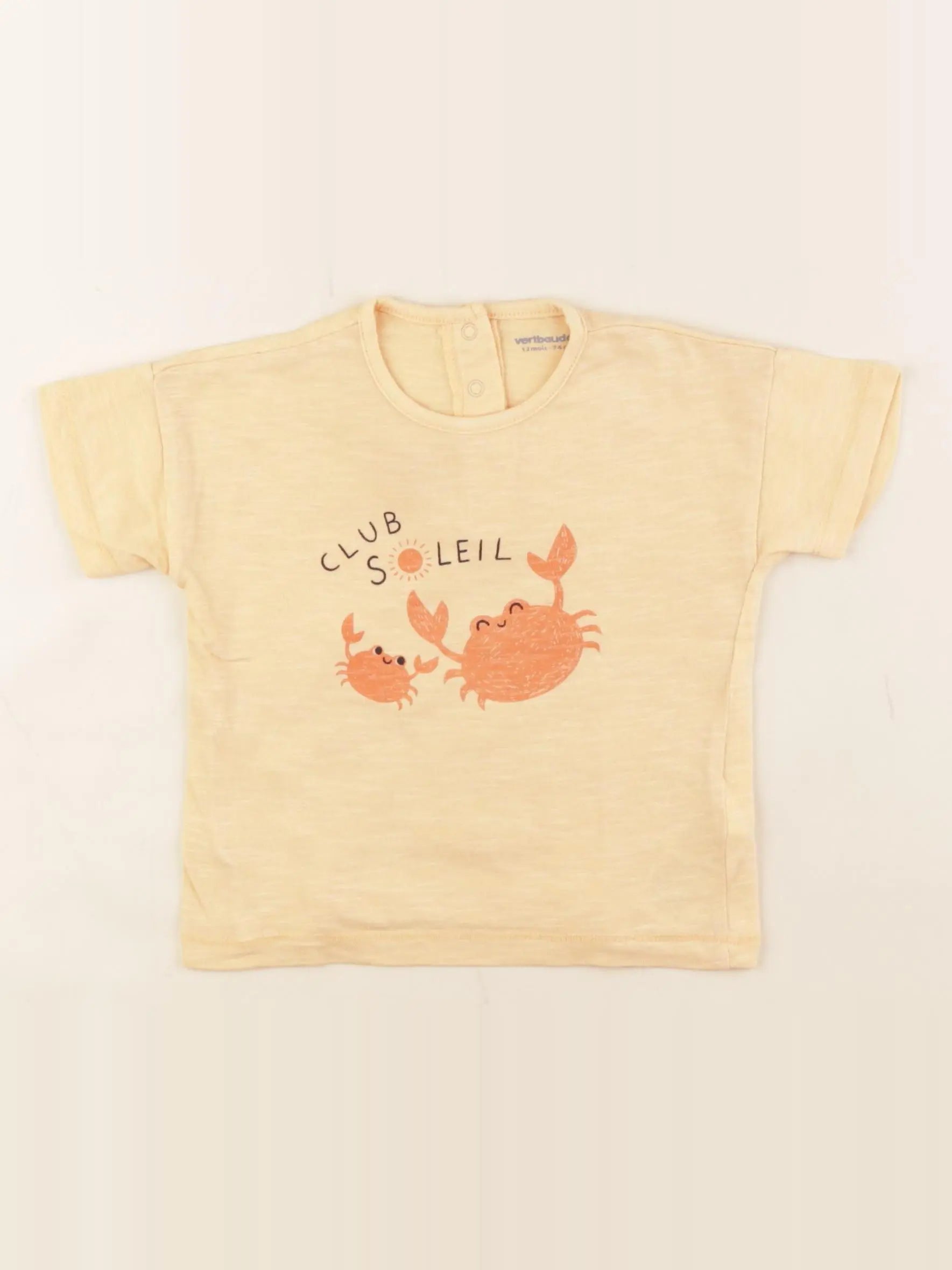 Vertbaudet - tee-shirt orange - 12 mois
