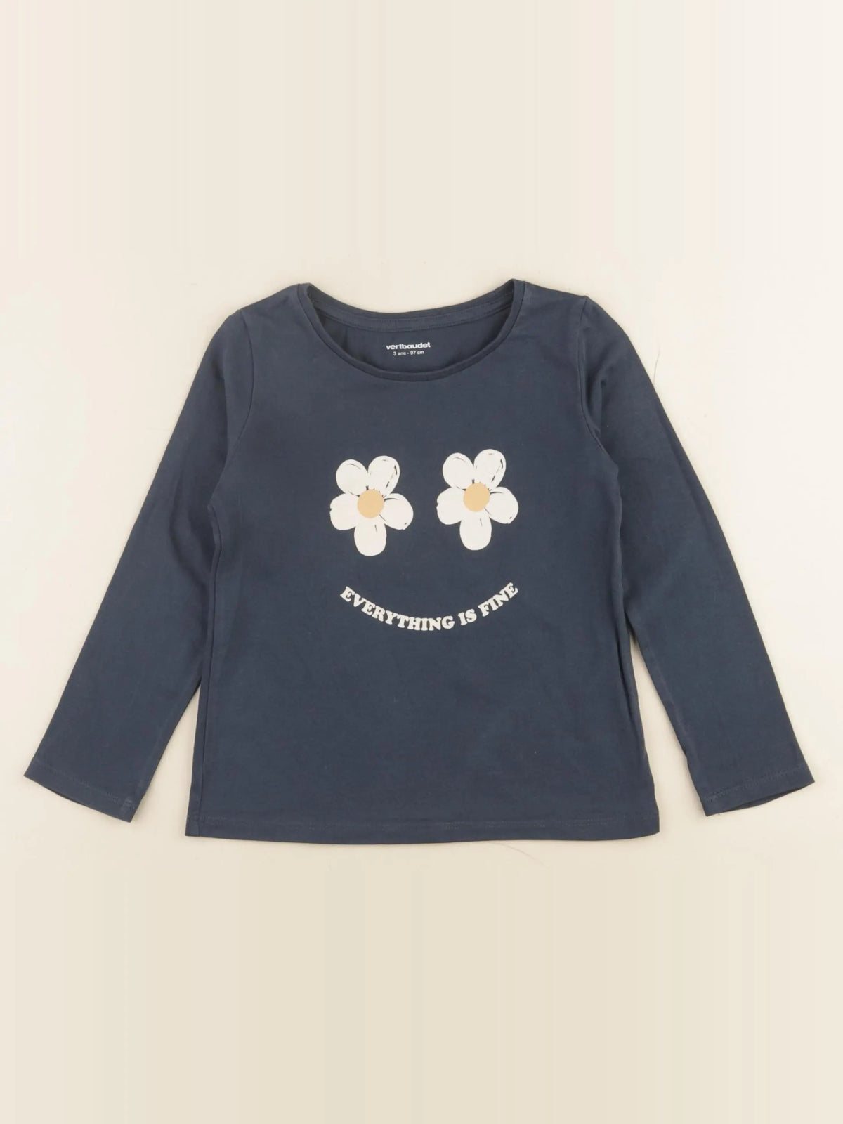 Vertbaudet - tee-shirt bleu - 3 ans