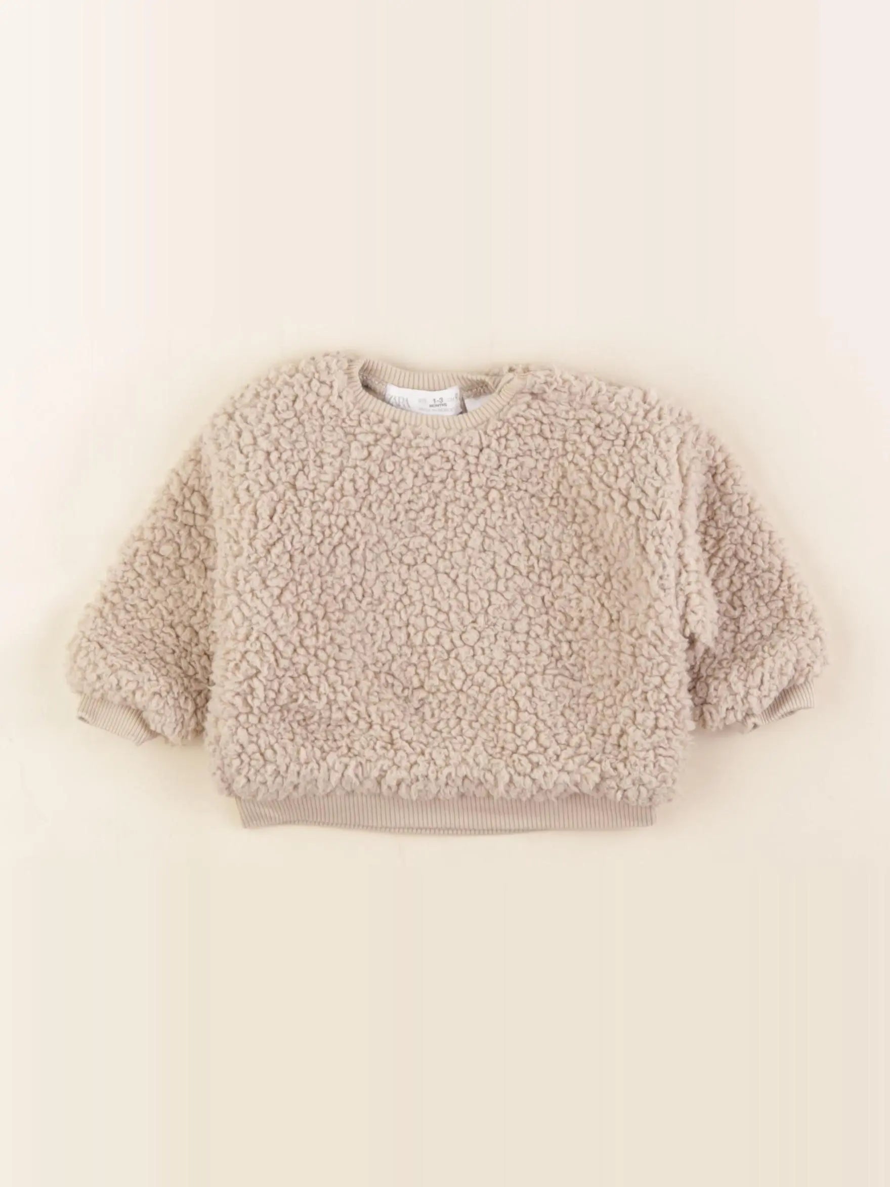 Zara - sweat beige - 1/3 mois