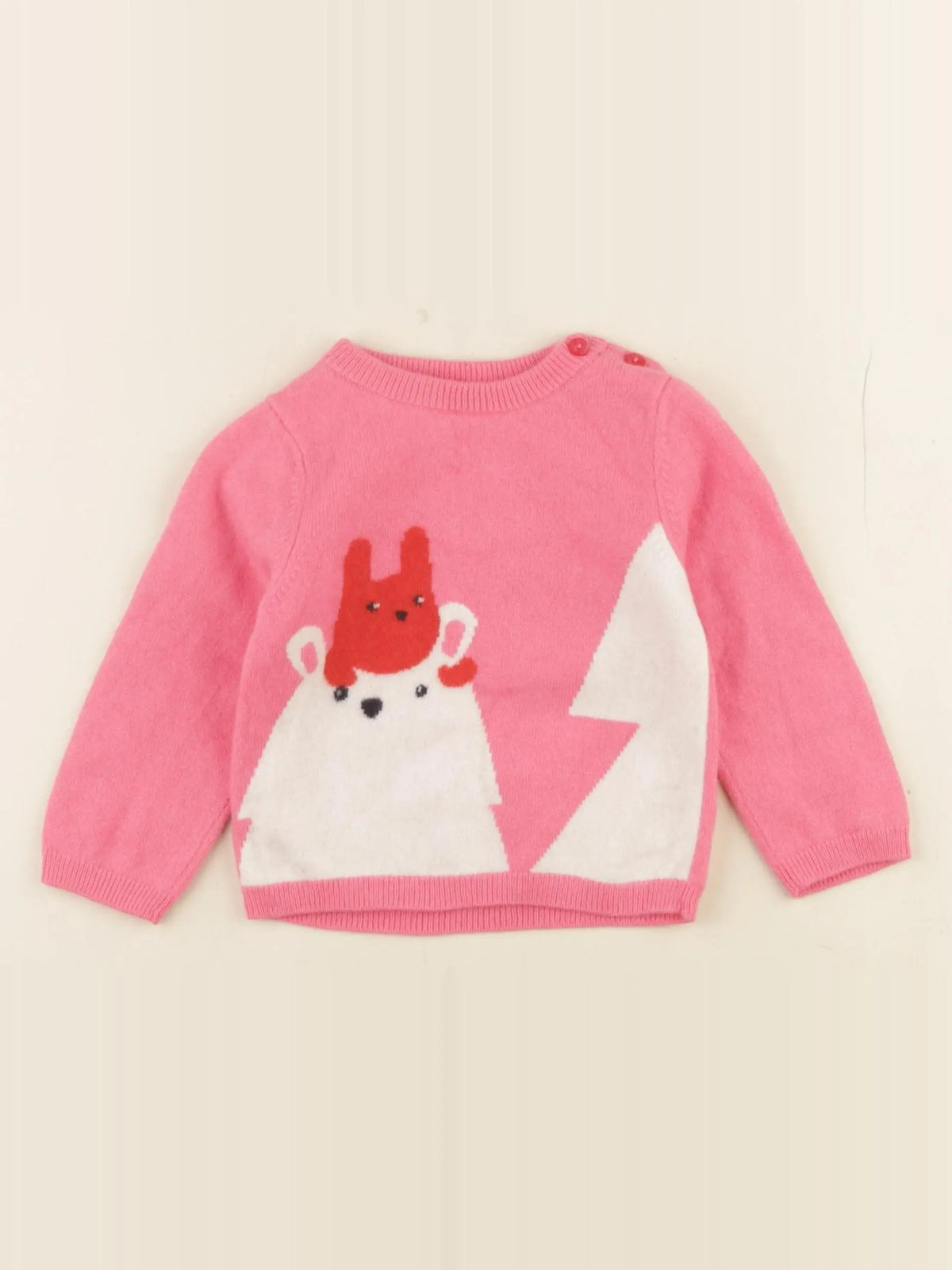 Jacadi - pull rose - 12 mois