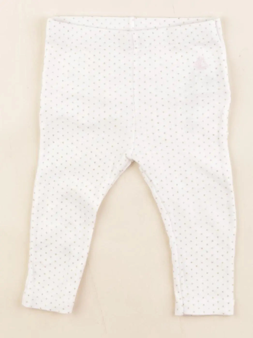 Petit Bateau - legging volants au dos blanc, or - 6 mois