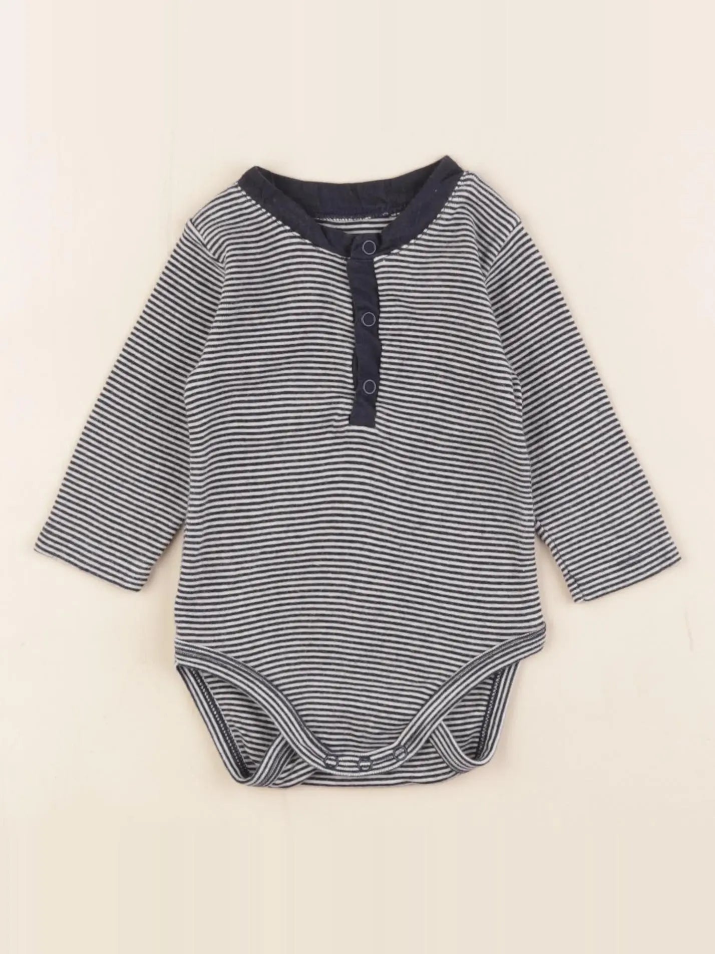 Petit Bateau - body bleu - 3 mois