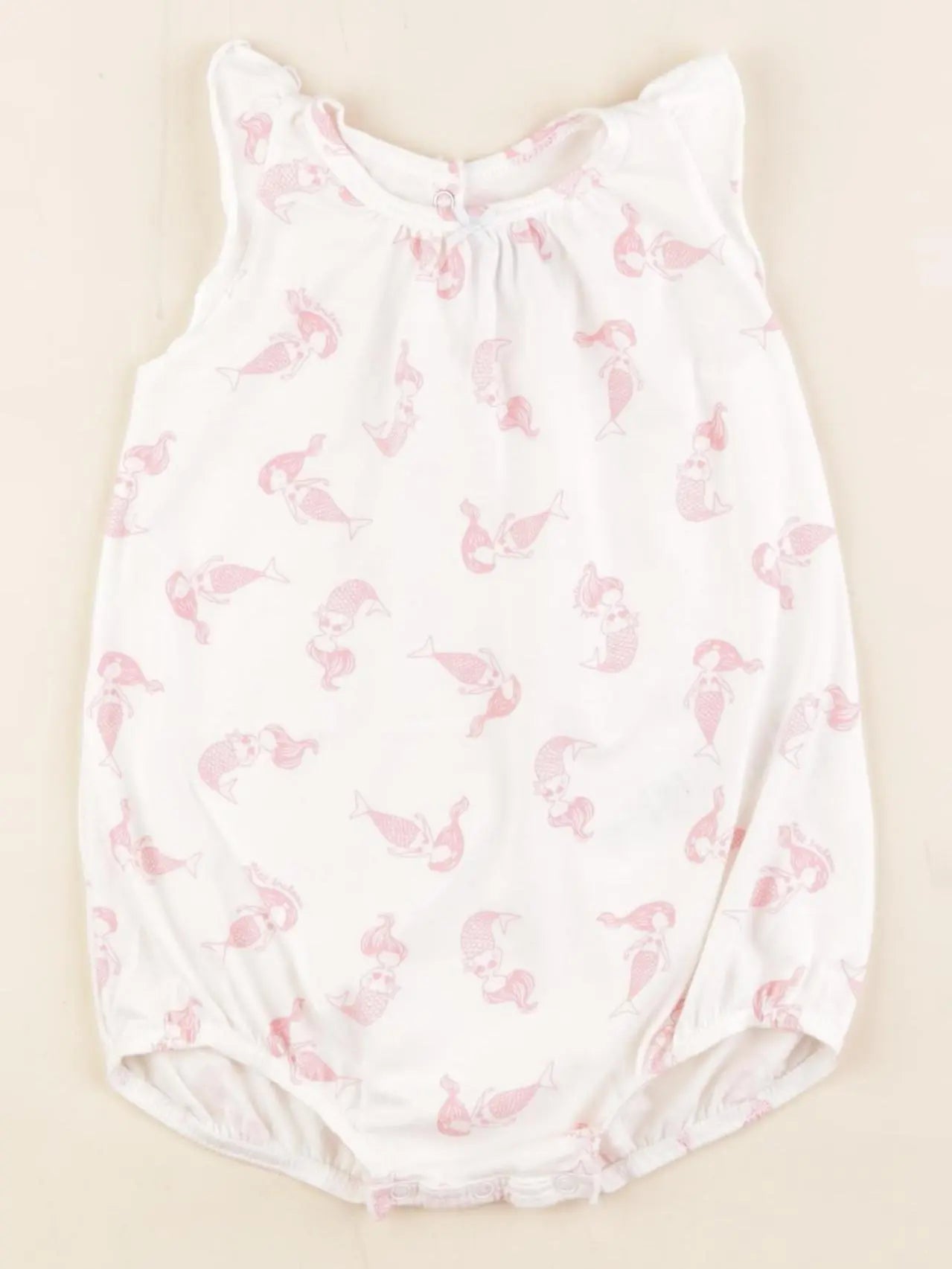 Petit Bateau - body blanc, rose - 6 mois