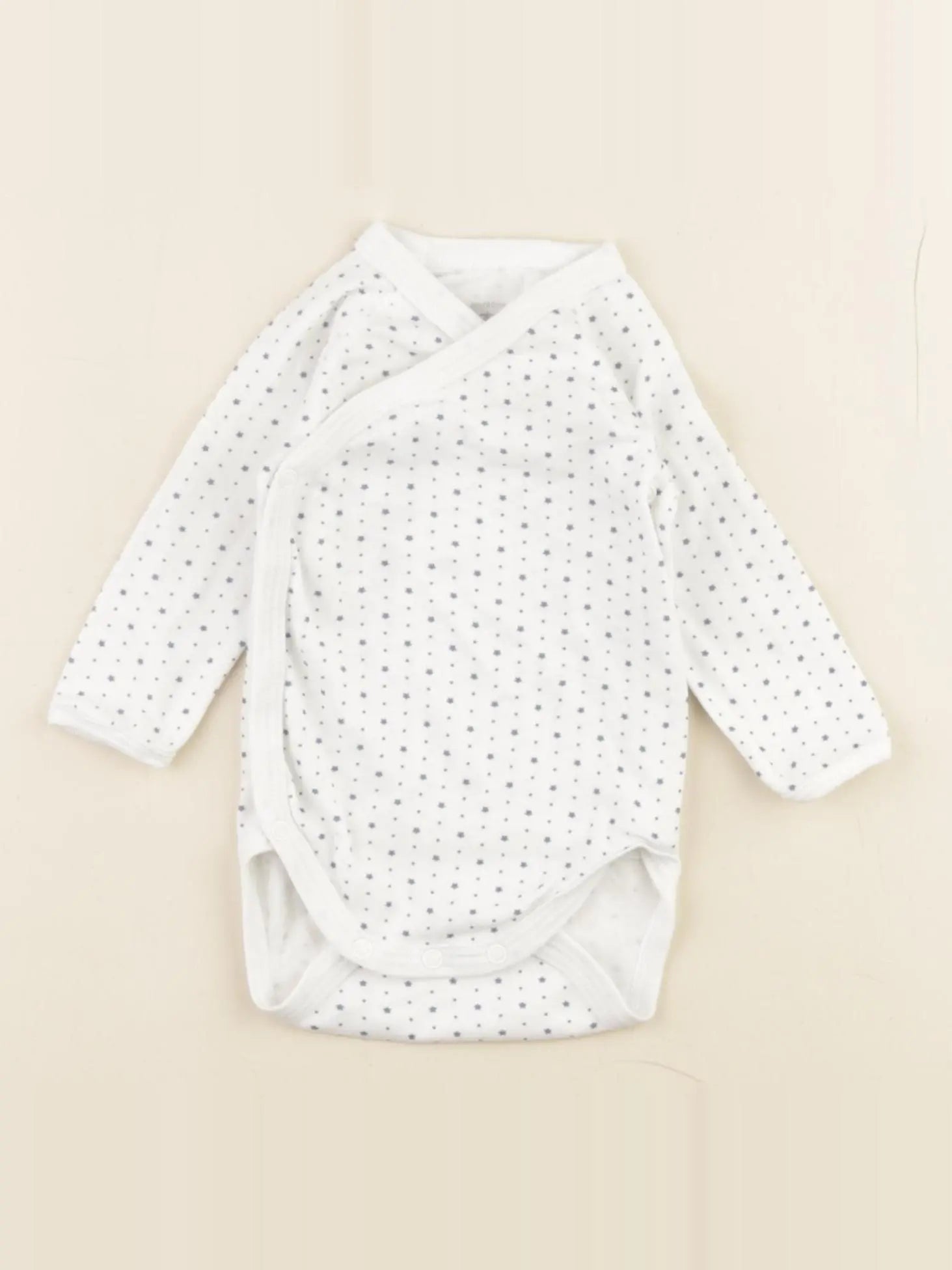 Petit Bateau - body blanc, bleu - 3 mois