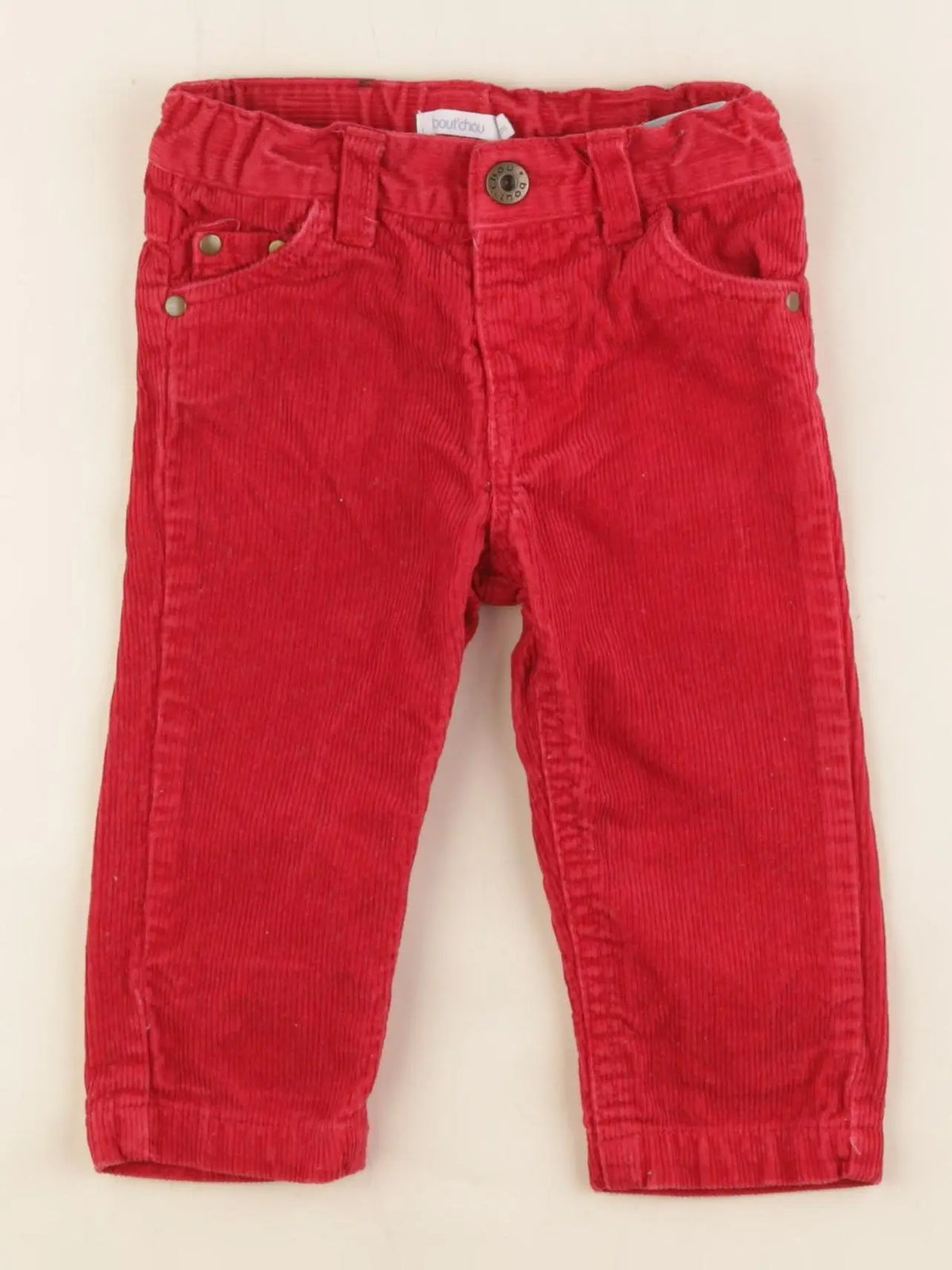 Boutchou - pantalon rouge - 6 mois