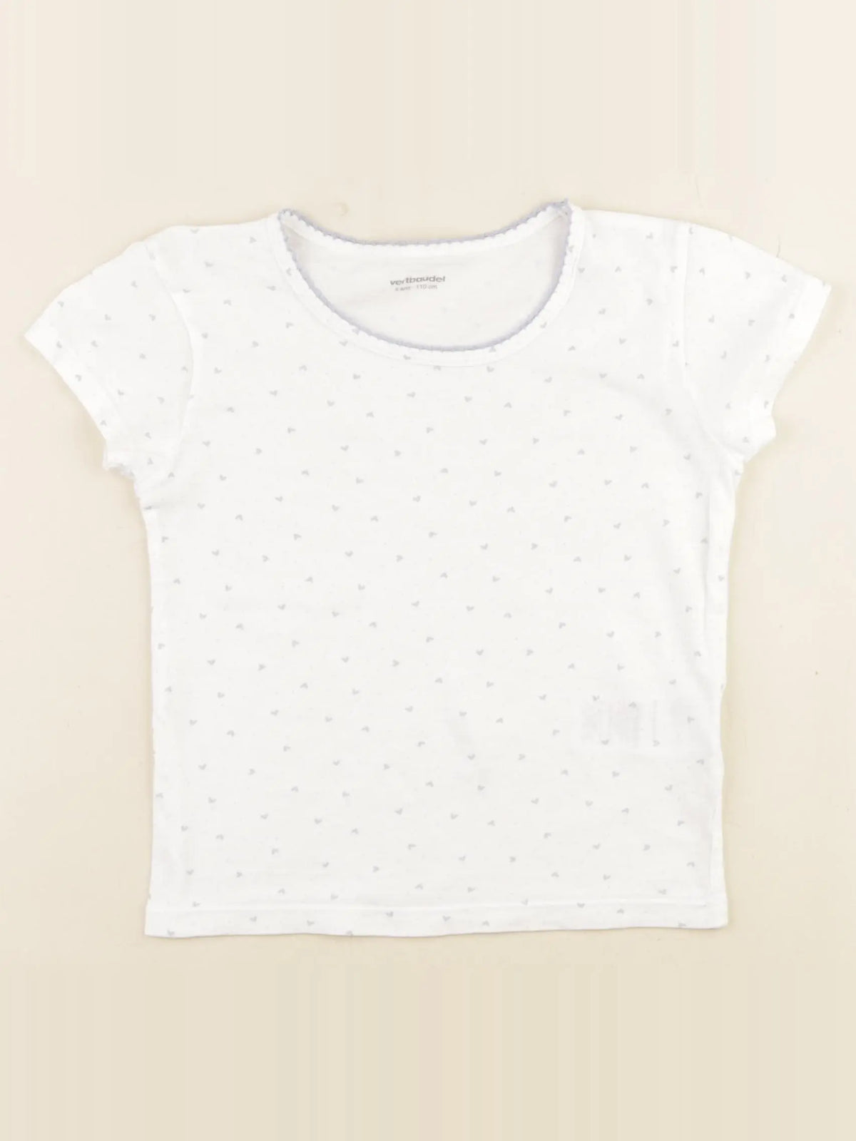 Vertbaudet - maillot de corps blanc, bleu - 5 ans