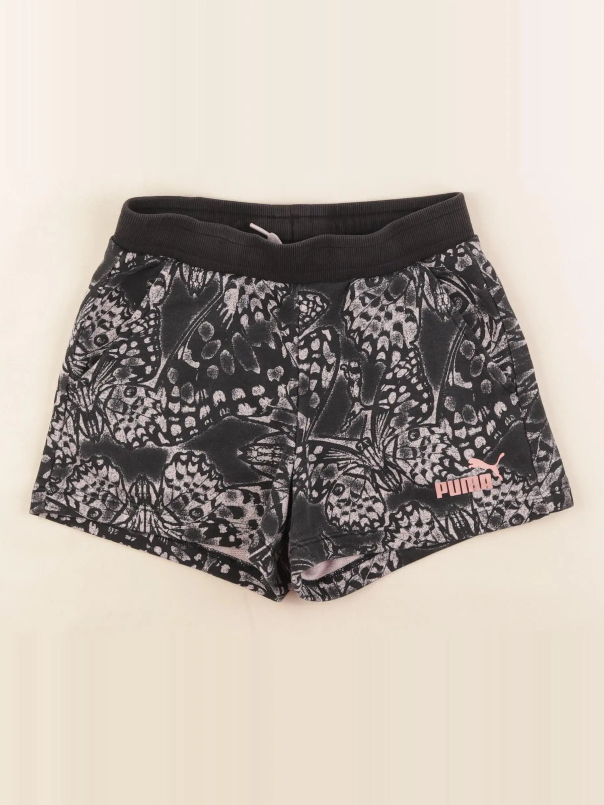 Puma - short noir, rose - 9/10 ans