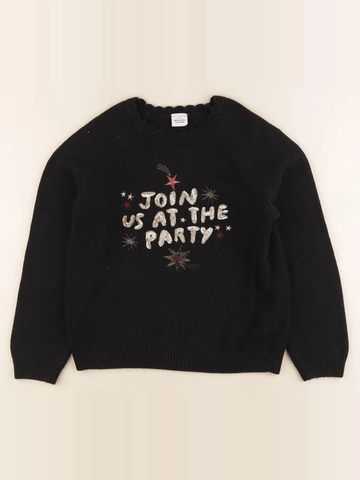 Tape à l'oeil - pull or, noir - 12 ans