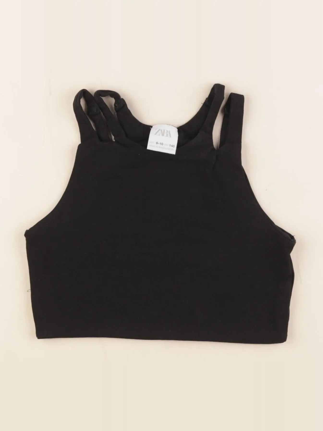 Zara - débardeur court noir - 9/10 ans