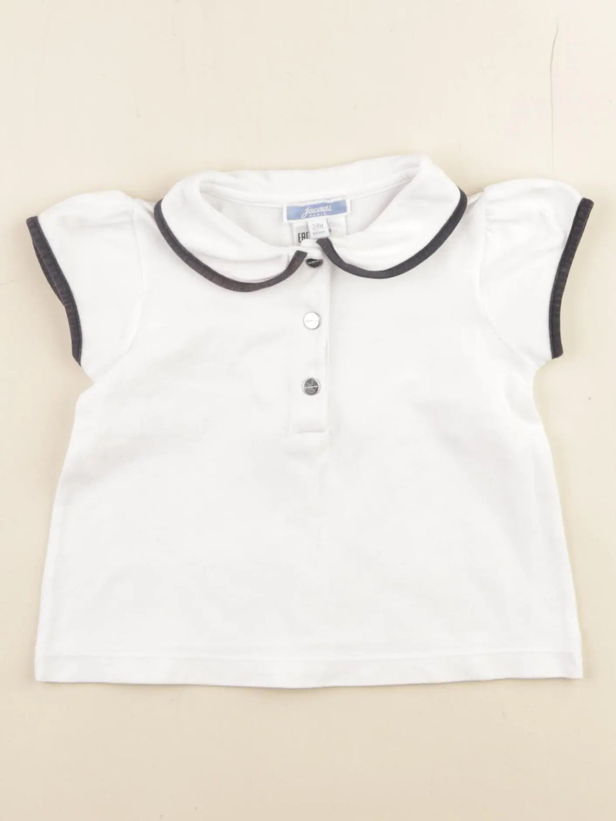 Jacadi - polo blanc - 24 mois