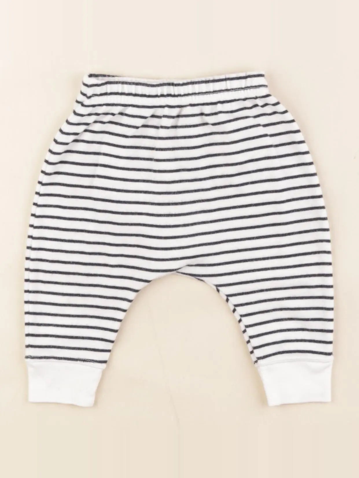 Petit Bateau - sarouel bleu, blanc - 3 mois