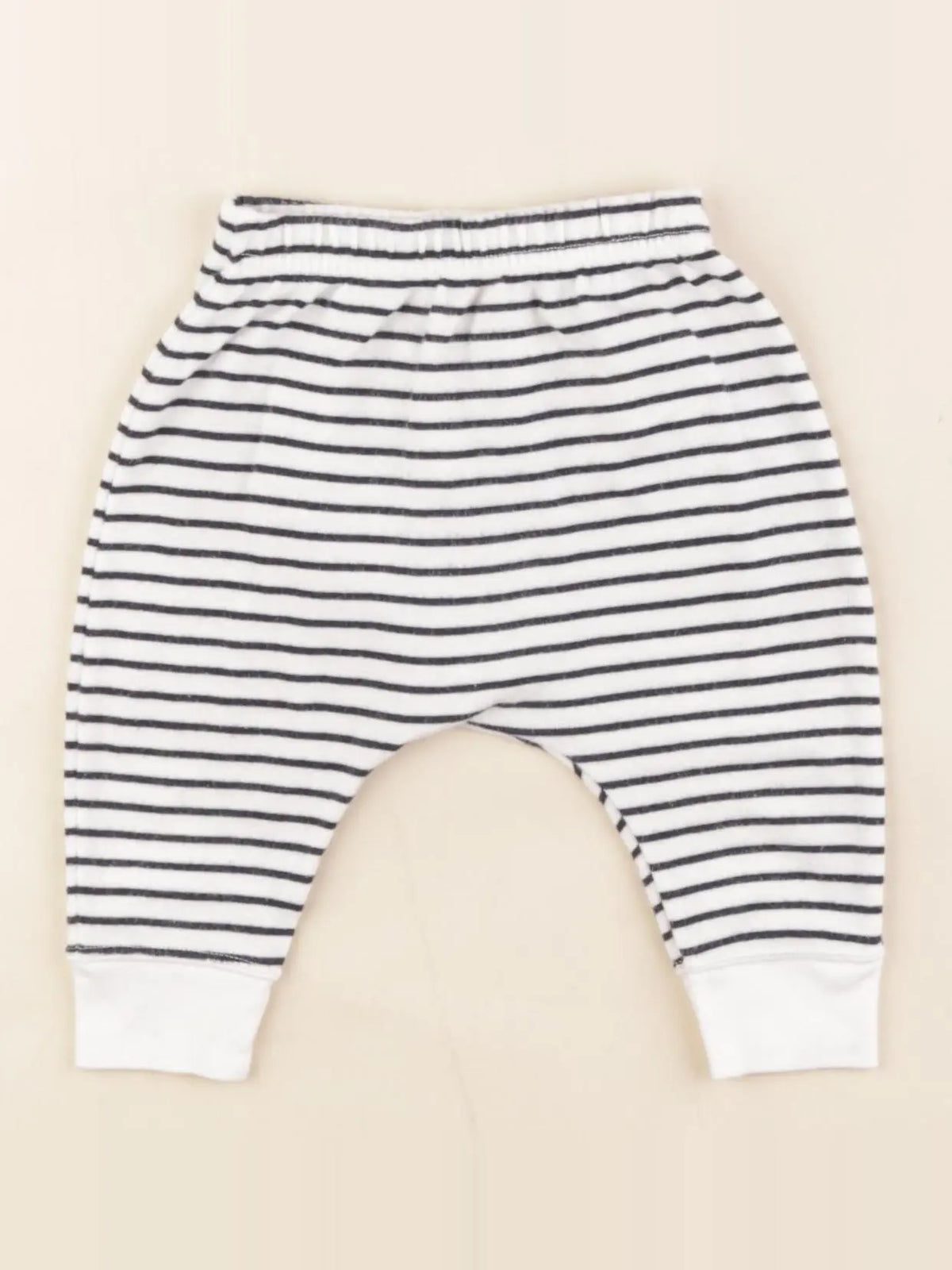 Petit Bateau - sarouel bleu, blanc - 3 mois